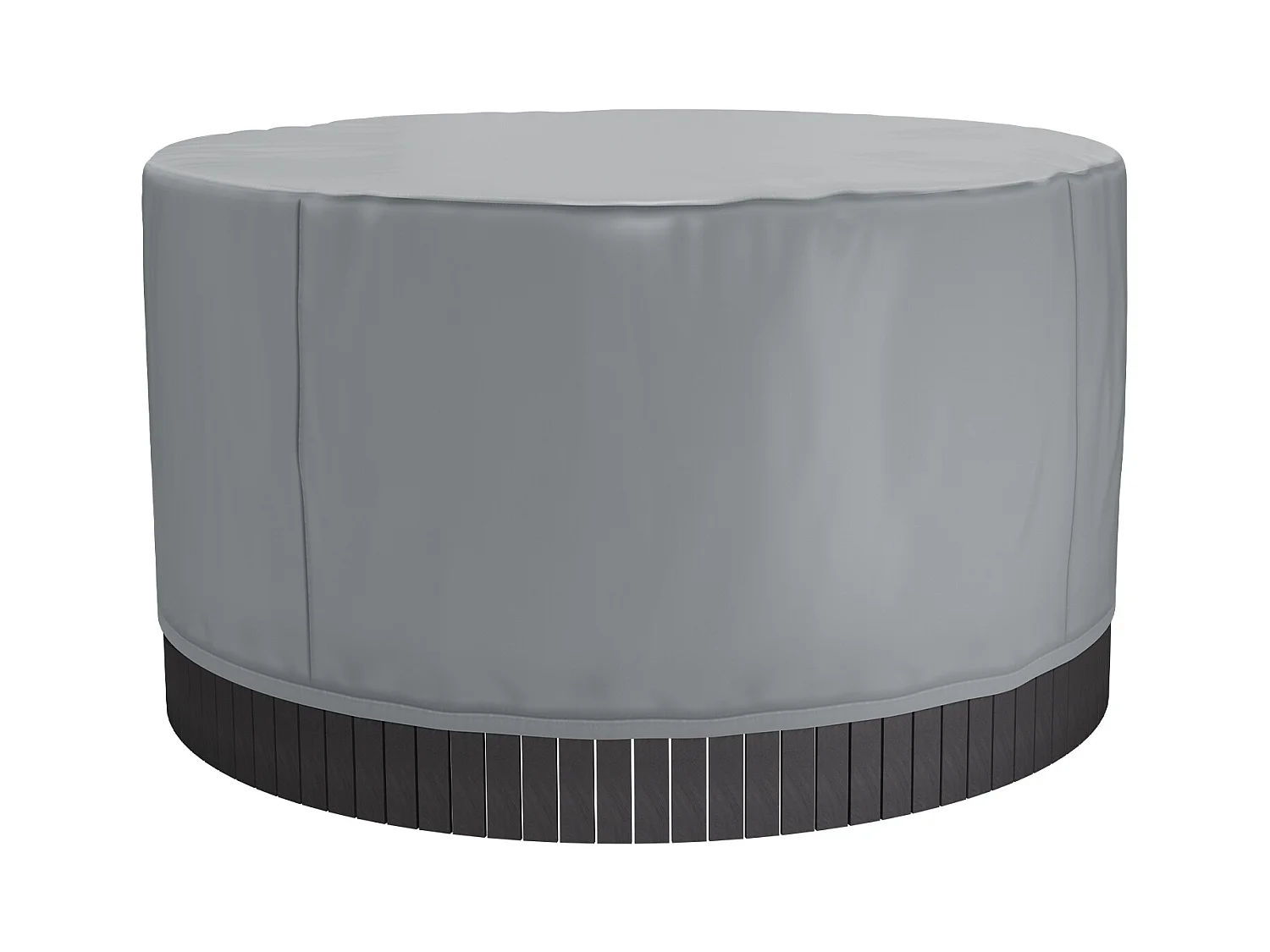 Ronde Afdekking SucceBuy voor Spa, φ200 x 85 cm, Weer- en Waterbestendig, Ultrasterk 420D Oxford-weefsel en Scheurweerstand 950N, Grijs