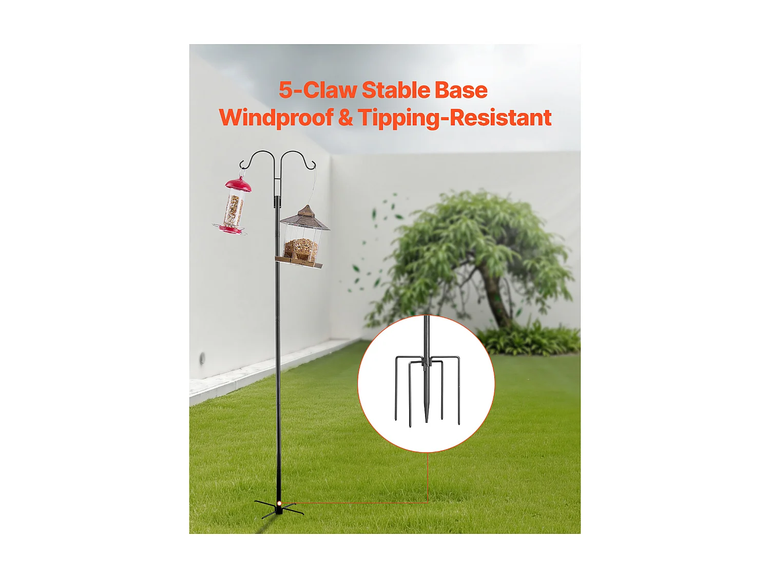 Crochet de Berger SucceBuy, Crochets de Berger de 195 cm, Crochets Doubles de Jardin pour Poteau de Lanterne, Crochets de 1,9 cm D'Épaisseur