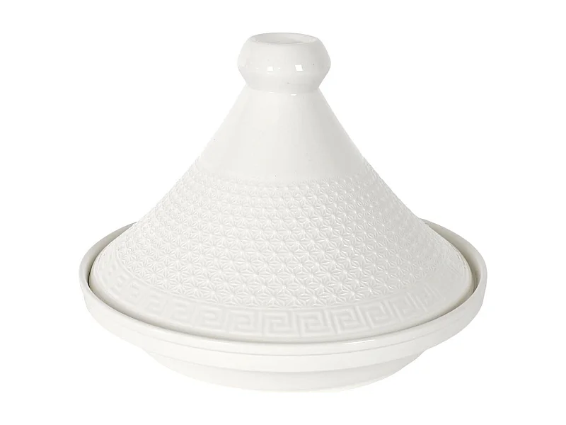 Tajine en céramique coloris blanc (Ø25,5 cm)