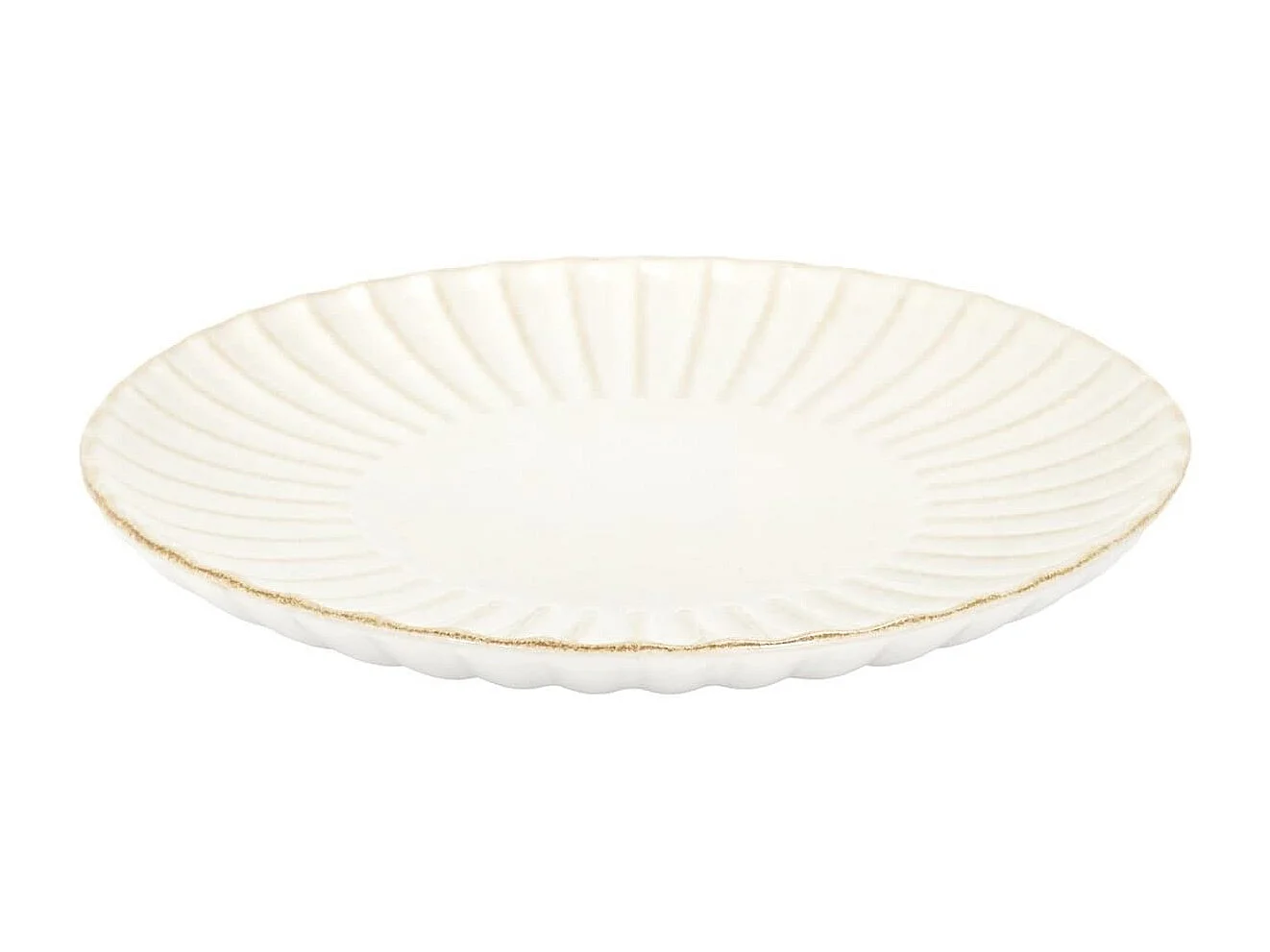 Set de 6 assiettes à dessert beiges en céramique (Ø21,7cm) - SHELLY