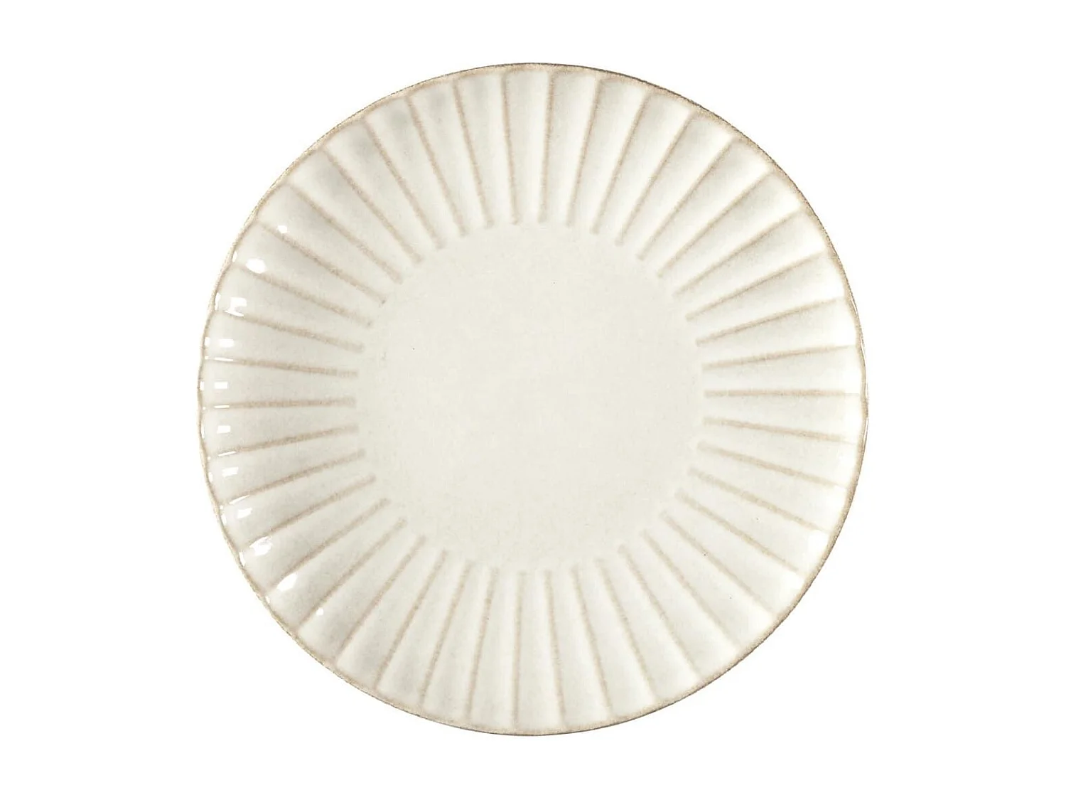 Set de 6 assiettes à dessert beiges en céramique (Ø21,7cm) - SHELLY