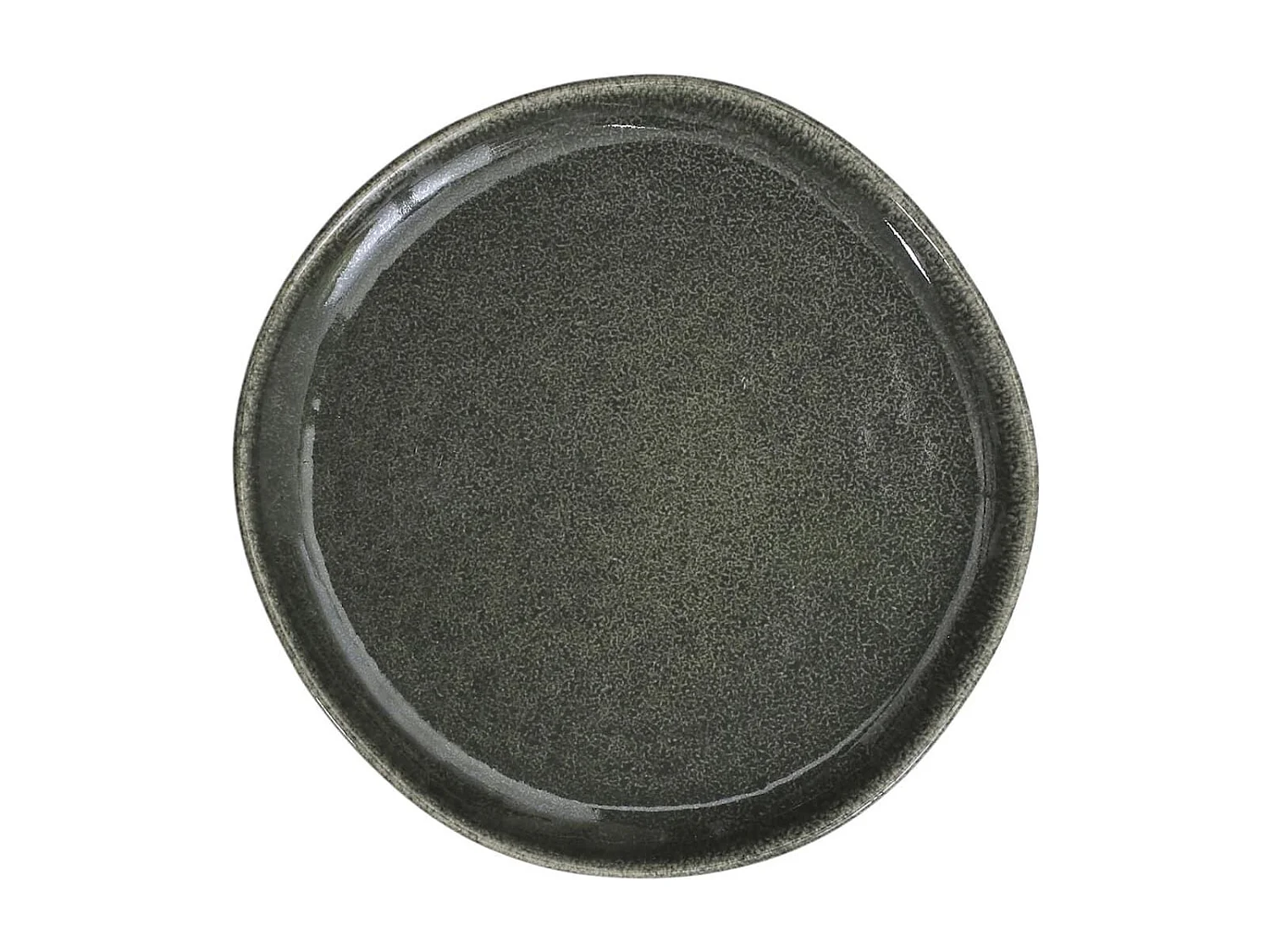 Set de 6 assiettes à dessert en céramique au grés du temps vert (Ø21cm) - MAKA