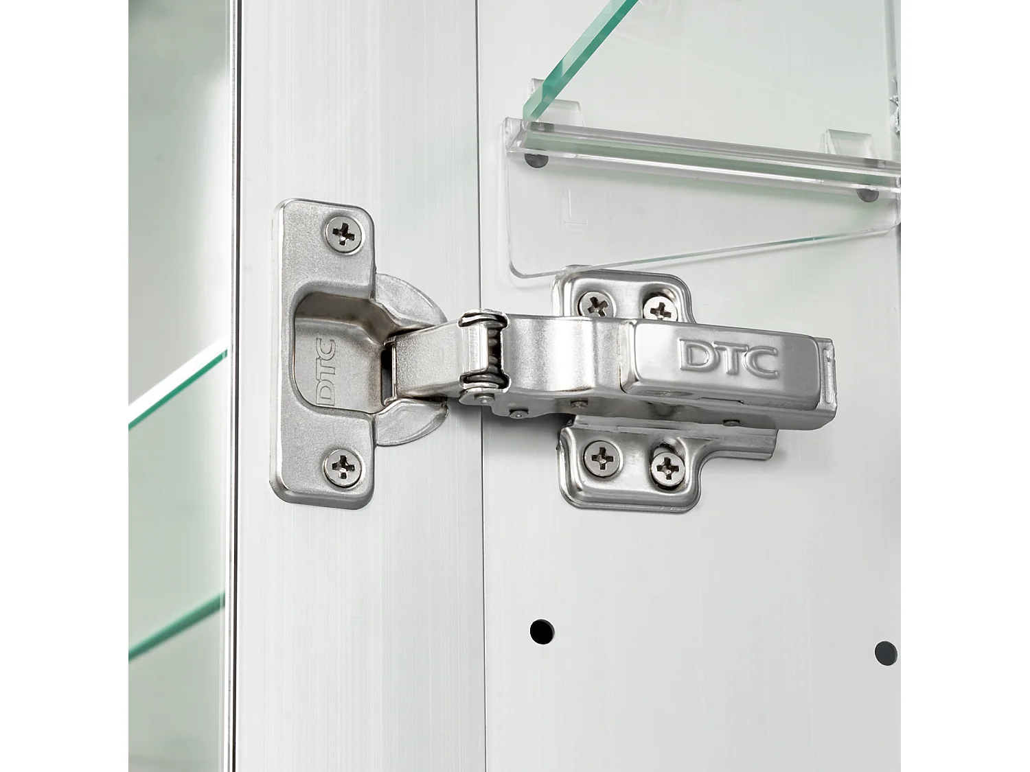 Szafka Ścienna do Łazienki SucceBuy Szafka Łazienkowa z Lustrem i 3-Kolorową Diodą LED o Zmiennej Intensywności, Funkcja Zapamiętywania Odmgławiania, 50 x 70 cm