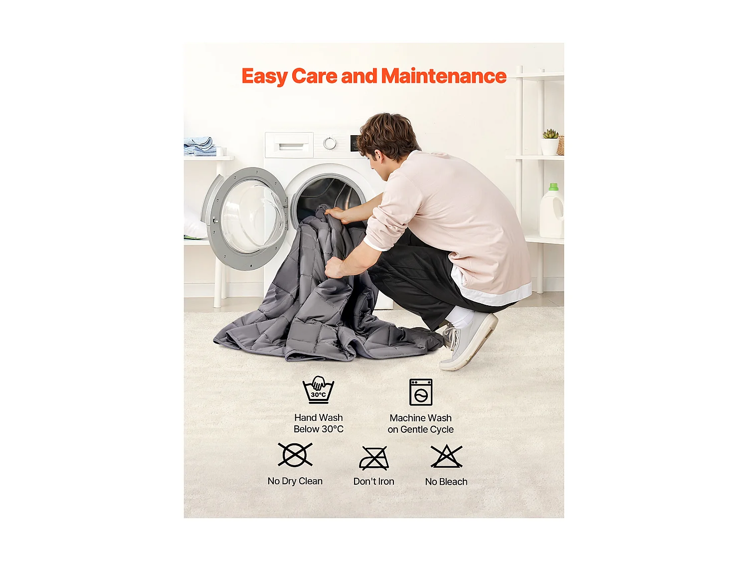 Cobertor Pesado SucceBuy, Edredão Pesado 203 x 221 cm, 11,5 kg, com Pérolas de Vidro, Adequado para Pessoas com 113-140 kg, para Aliviar a Ansiedade, Cinza