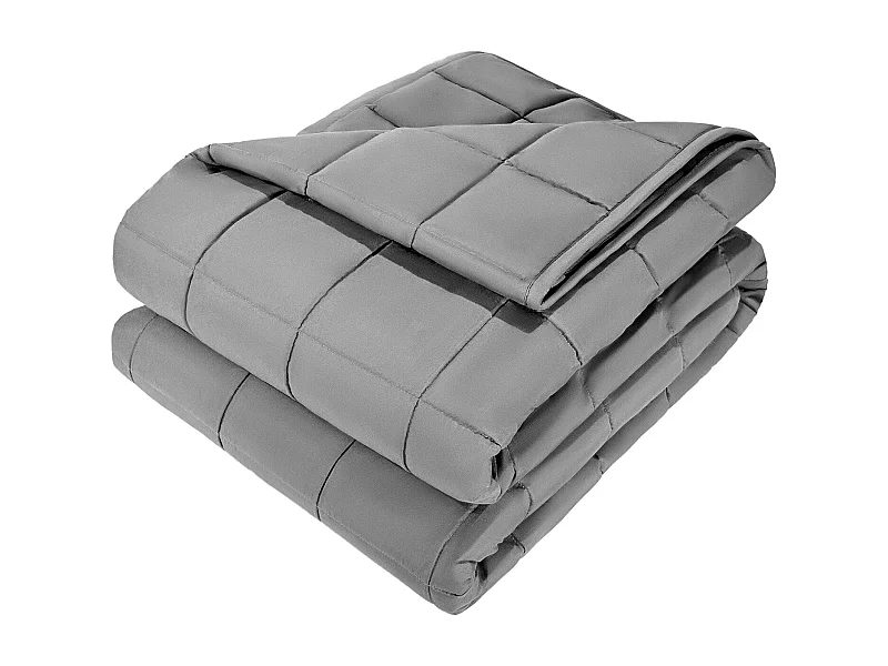 Couverture Lestée SucceBuy, Couette Lourde 223,5 x 264 cm, 9,2 kg, avec Perles de Verre, Convient aux Personnes 90-113 kg, pour Soulager Anxiété et Stress, Gris