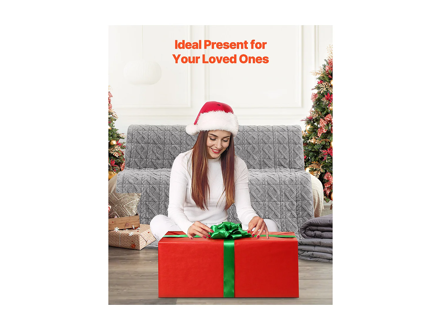 Couverture Lestée SucceBuy, Couverture Lourde 152x203 cm, 9,2 kg, Polaire Douce Chaude Moelleuse avec Perles de Verre, Convient aux Personnes 90-113 kg, Gris