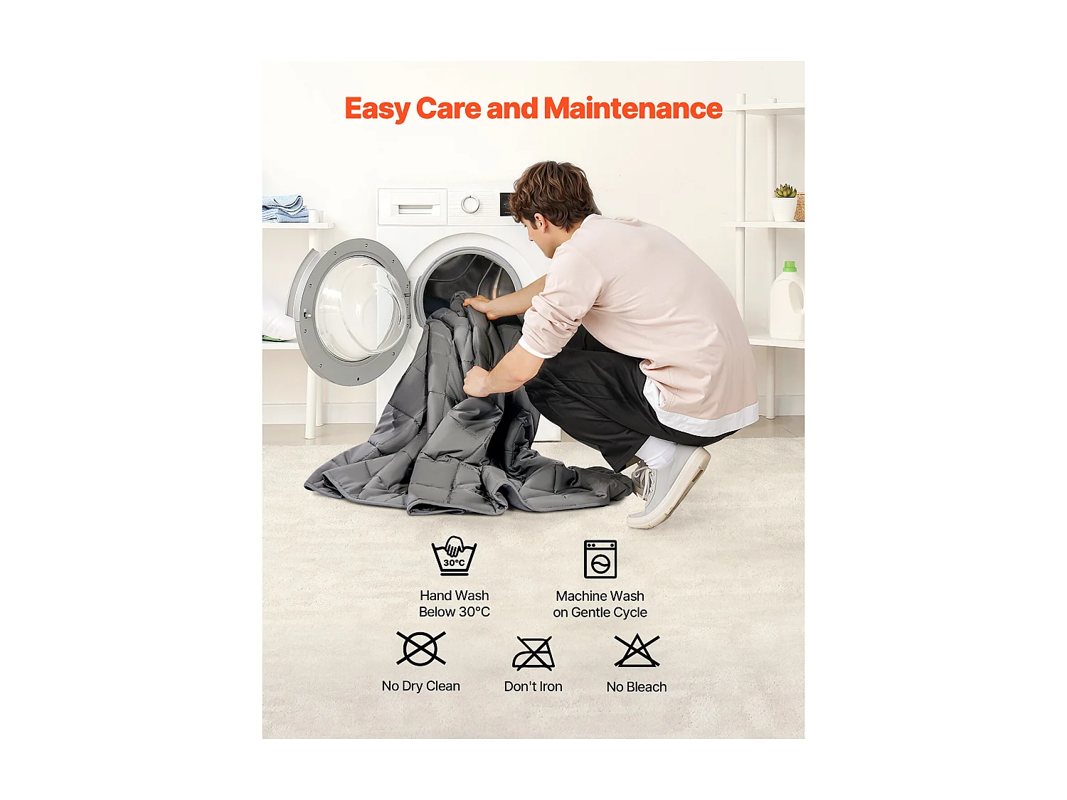 Couverture Lestée SucceBuy, Couette Lourde 223,5 x 264 cm, 11,5 kg, avec Perles de Verre, Convient aux Personnes 113-140 kg, pour Soulager Anxiété et Stress, Gris