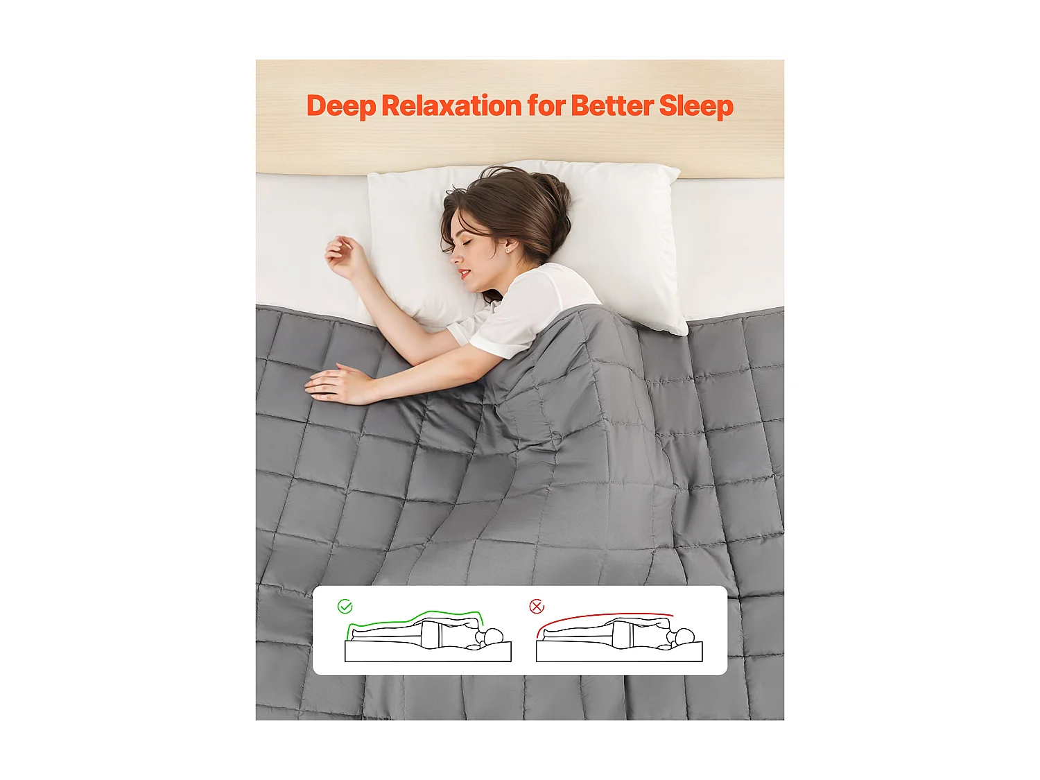 Manta Lastrada SucceBuy, Edredón Pesado 152 x 203 cm, 11,5 kg, con Perlas de Vidrio, Apto para Personas de 113-140 kg, para Aliviar la Ansiedad y el Estrés, Gris