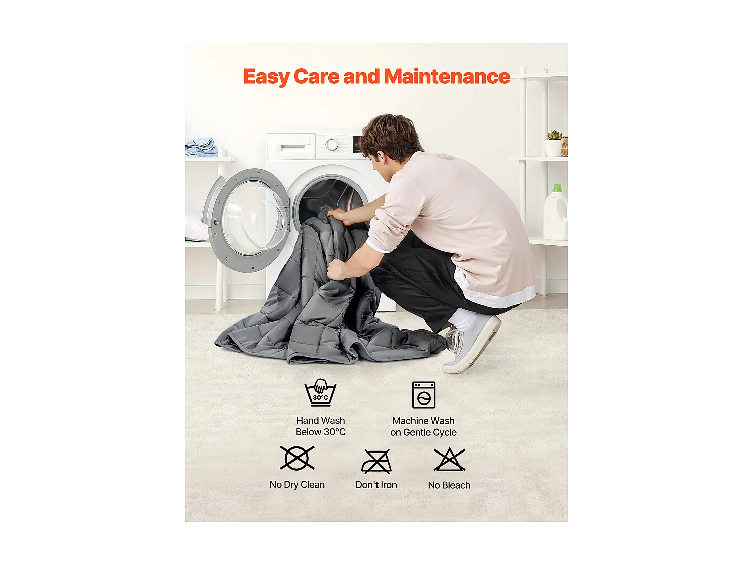 Manta Lastrada SucceBuy, Edredón Pesado 152 x 203 cm, 11,5 kg, con Perlas de Vidrio, Apto para Personas de 113-140 kg, para Aliviar la Ansiedad y el Estrés, Gris