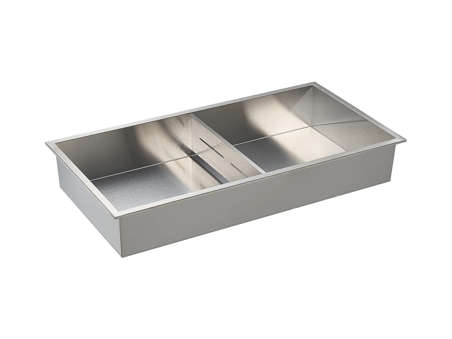 Niche Douche Encastrable SucceBuy, 10,2x33x63,5 cm, Niche Murale en Acier Inoxydable Double Niveau, Étagère de Salle de Bain Moderne Étanche, Argenté
