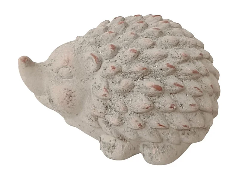 Statue statuette sculpture animaux hérisson déco jardin béton gris 21cm