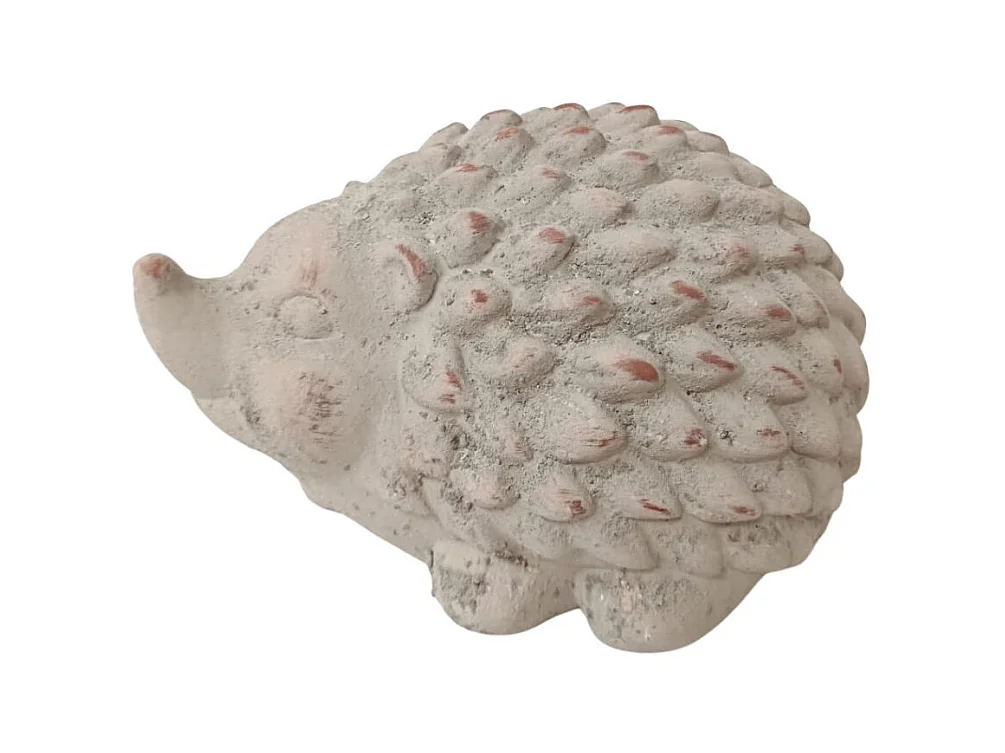 Statue statuette sculpture animaux hérisson déco jardin béton gris 21cm