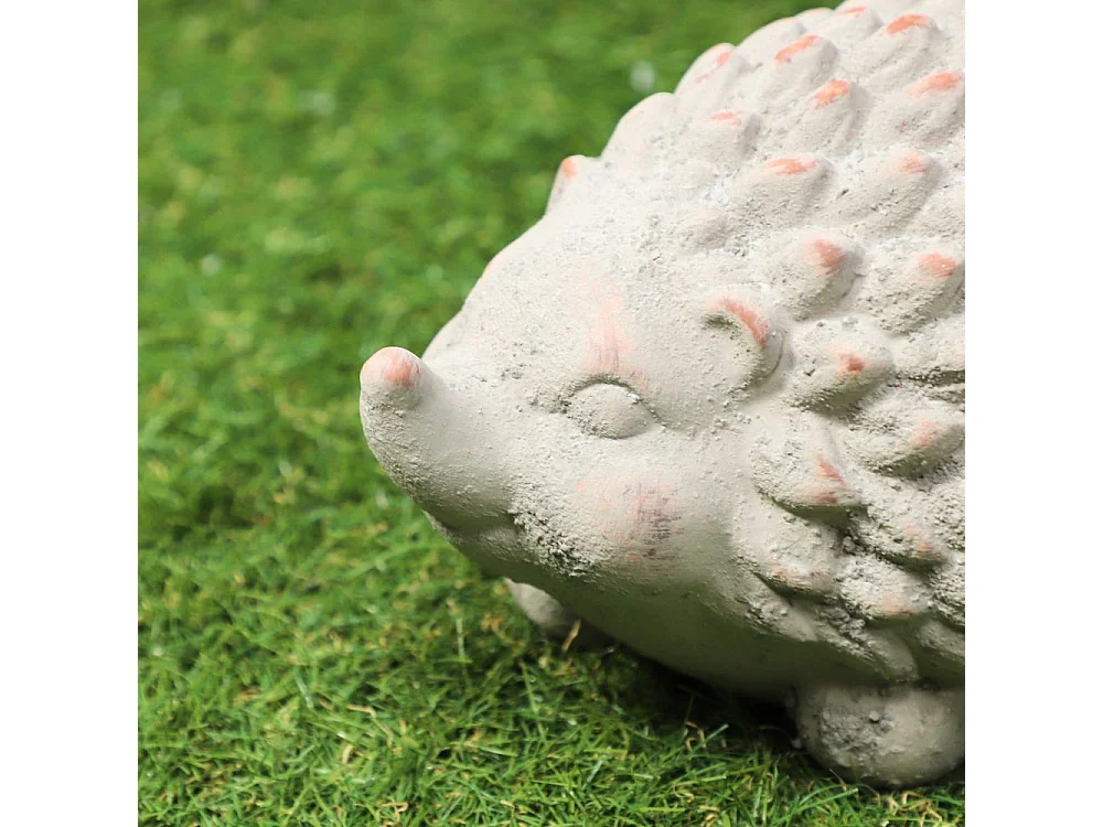 Statue statuette sculpture animaux hérisson déco jardin béton gris 21cm