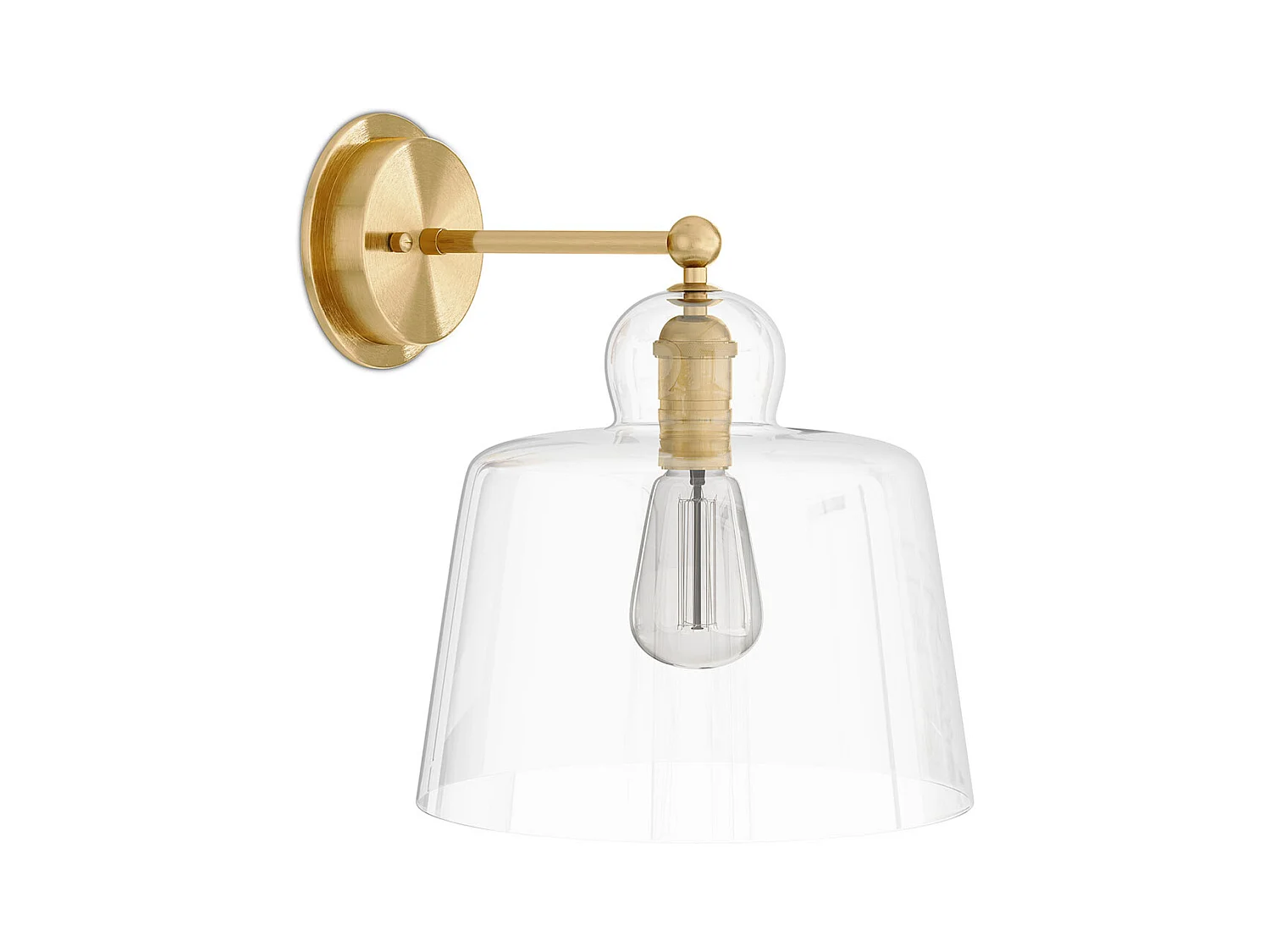 Applique Murale - Lampe Métal Doré et Cristal - Sabela Transparent