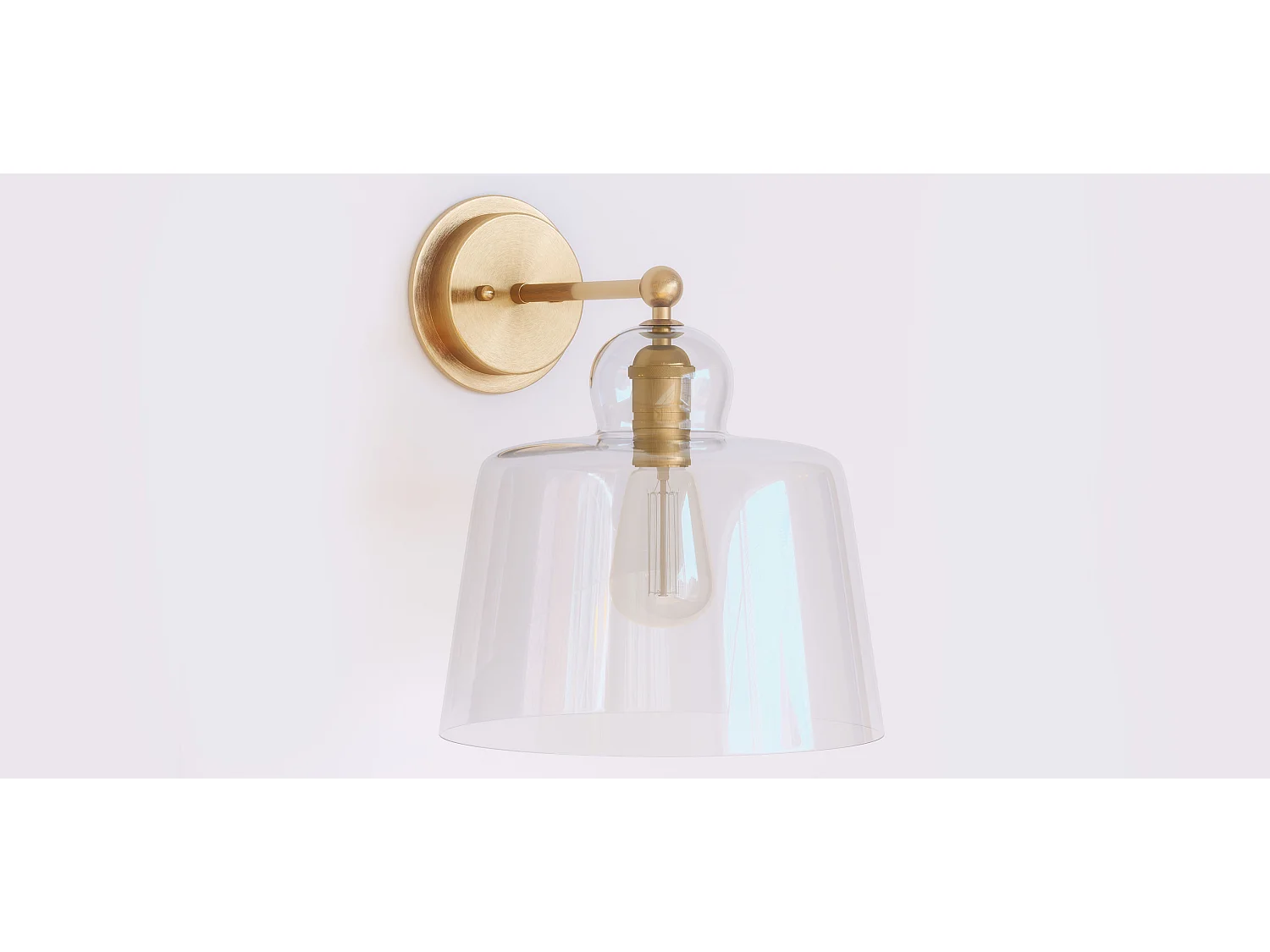 Applique Murale - Lampe Métal Doré et Cristal - Sabela Transparent