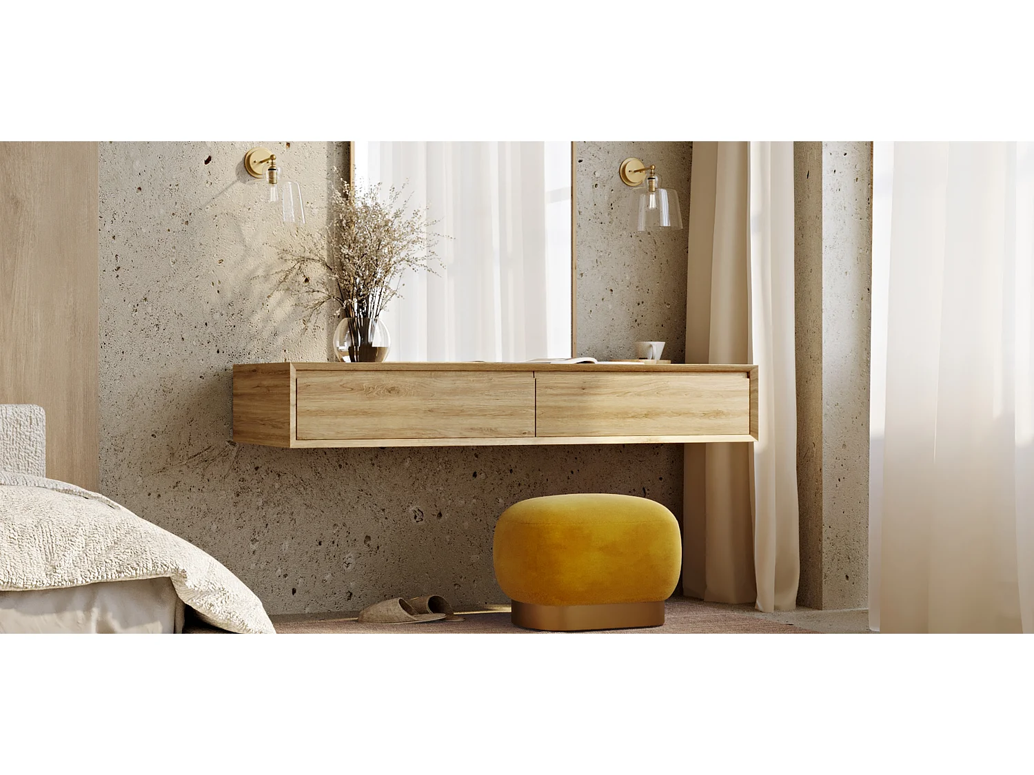 Lampada Applique da Parete - Metallo Oro e Cristallo - Sabela