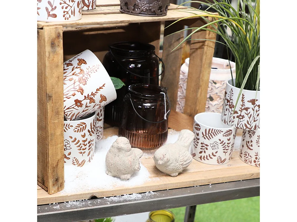 Statue statuette sculpture pierre oiseau déco jardin béton gris 14cm