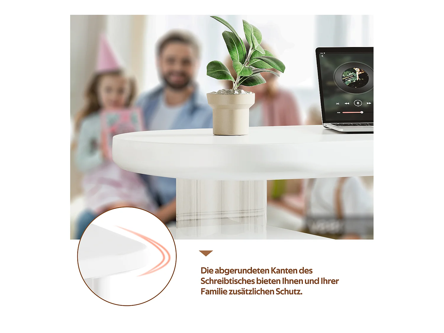 Bureau avec panier pour animaux - 117 x 50 x 76 cm - stable et moderne - style français - MDF - blanc