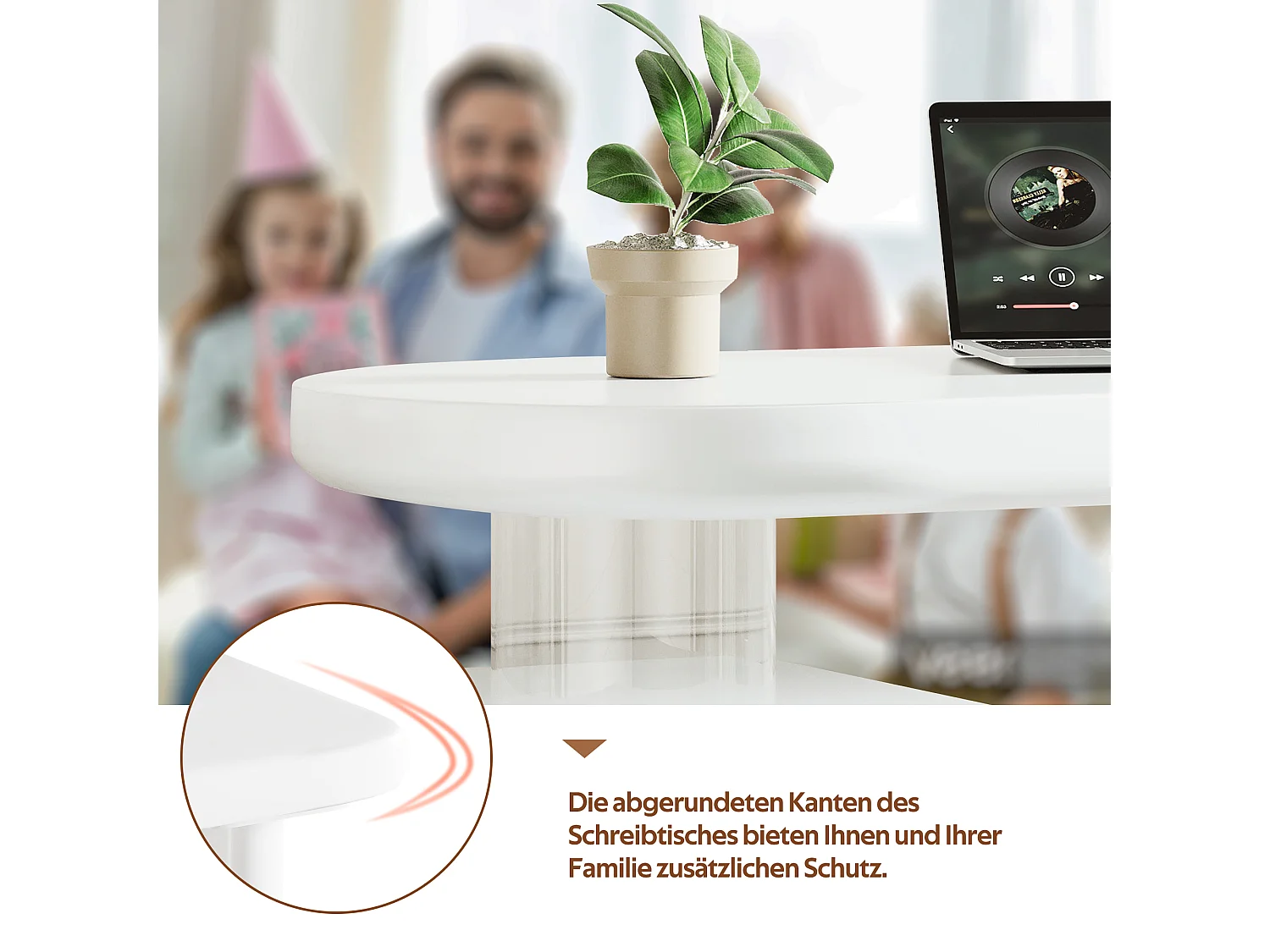 Bureau avec panier pour animaux - 117 x 50 x 76 cm - stable et moderne - style français - MDF - blanc