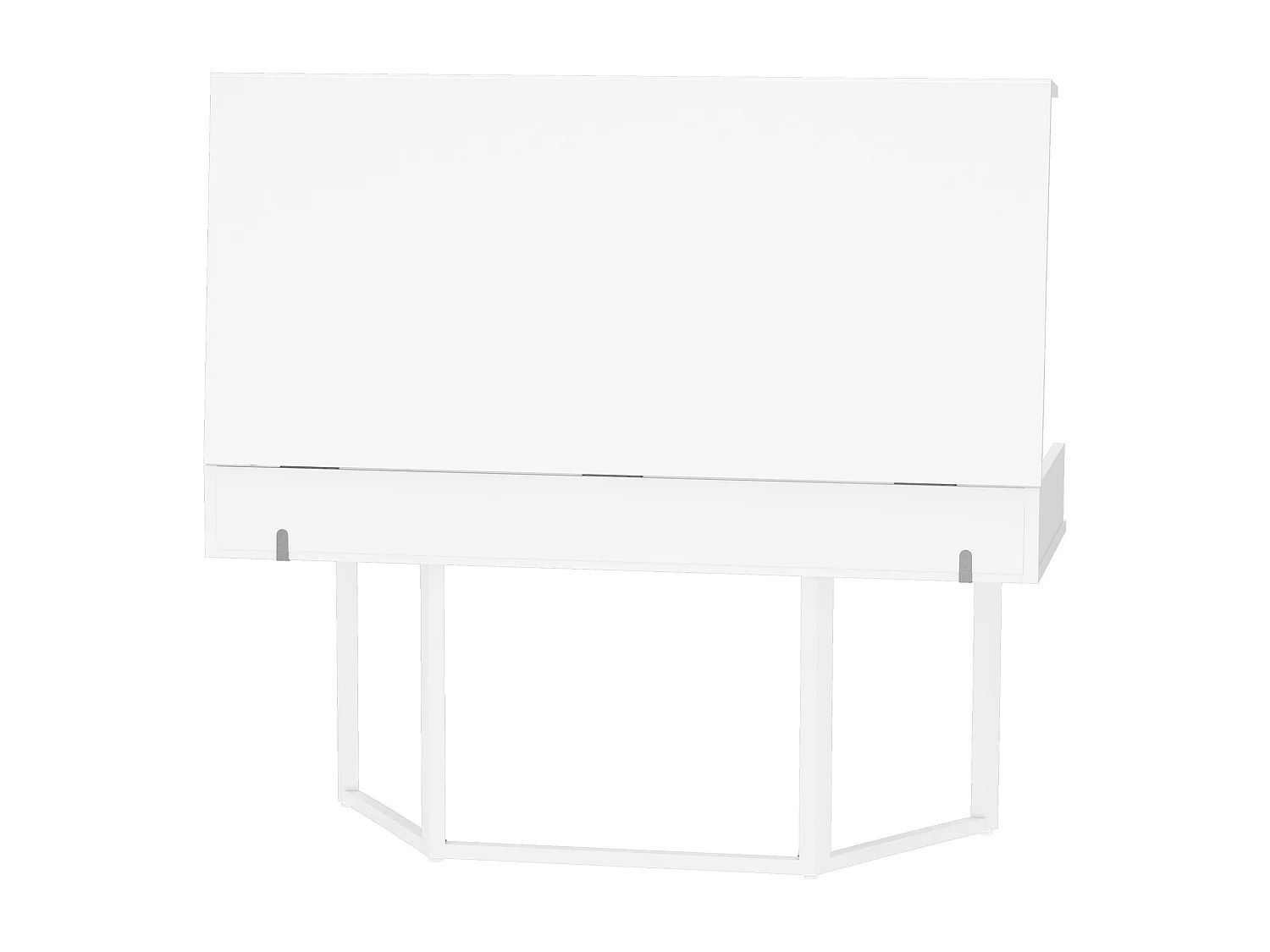 Bureau pliable - 120 x 55 x 76 cm - avec prises - design à clapet - MDF - blanc