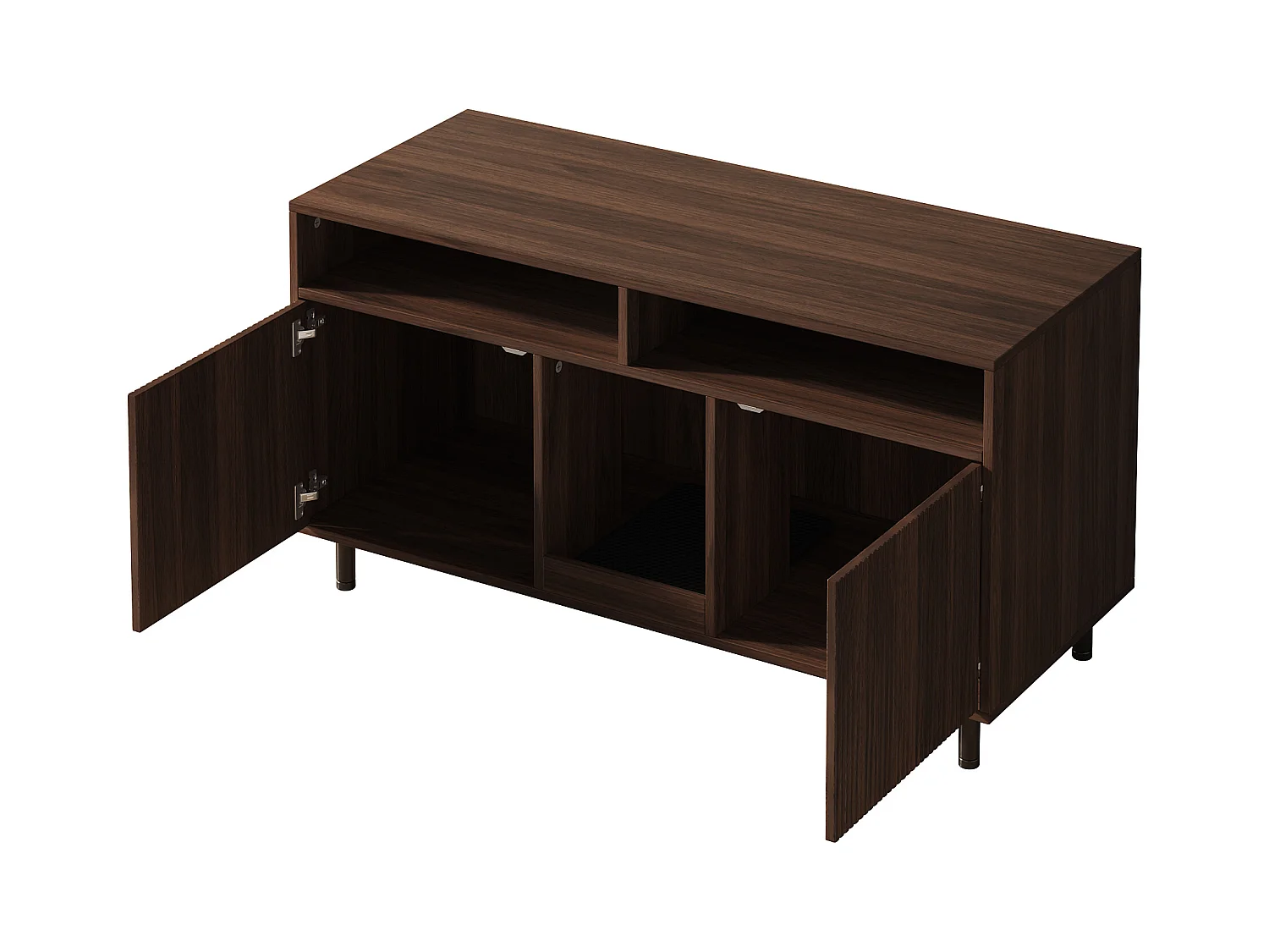 Buffet moderne - 120 x 50 x 66 cm - avec tapis de récupération de sable + 2 portes - MDF - naturel