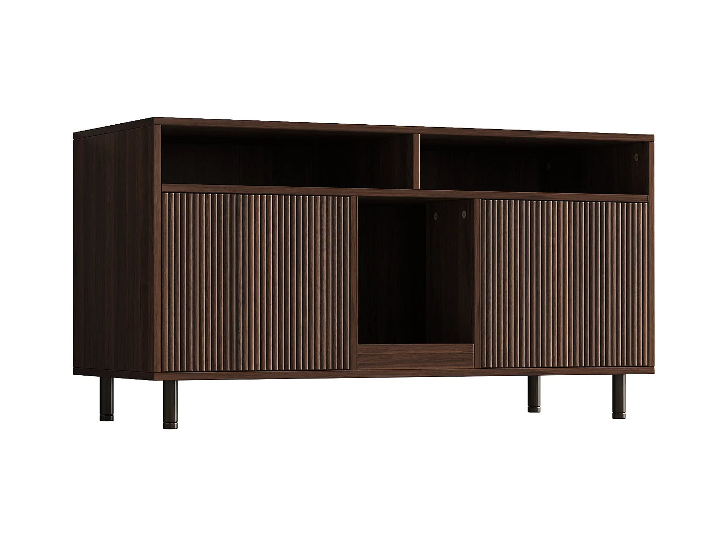 Buffet moderne - 120 x 50 x 66 cm - avec tapis de récupération de sable + 2 portes - MDF - naturel