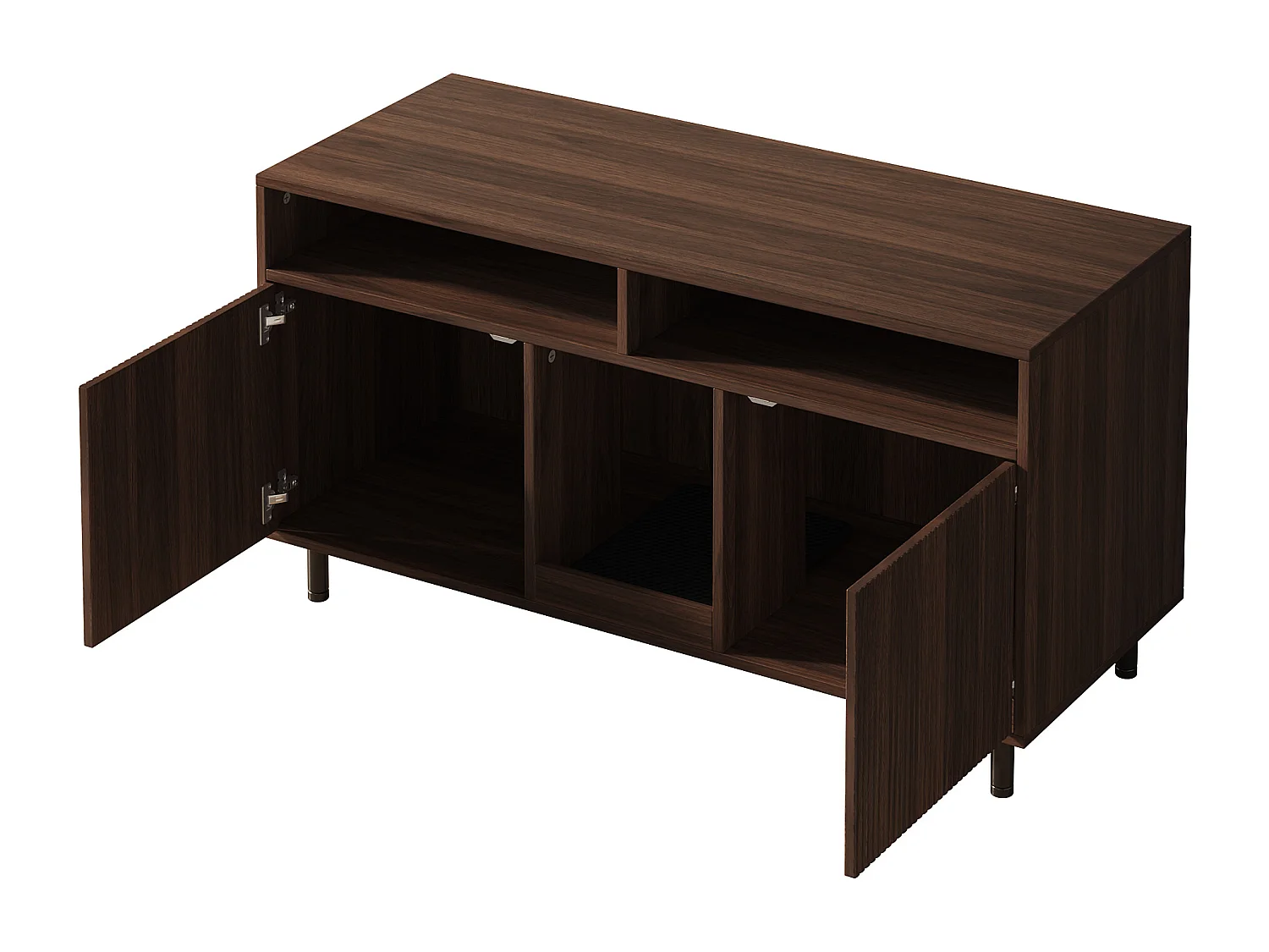 Nowoczesna komoda - 120 x 50 x 66 cm - z matą odzyskującą piasek + 2 drzwi - MDF - naturalny