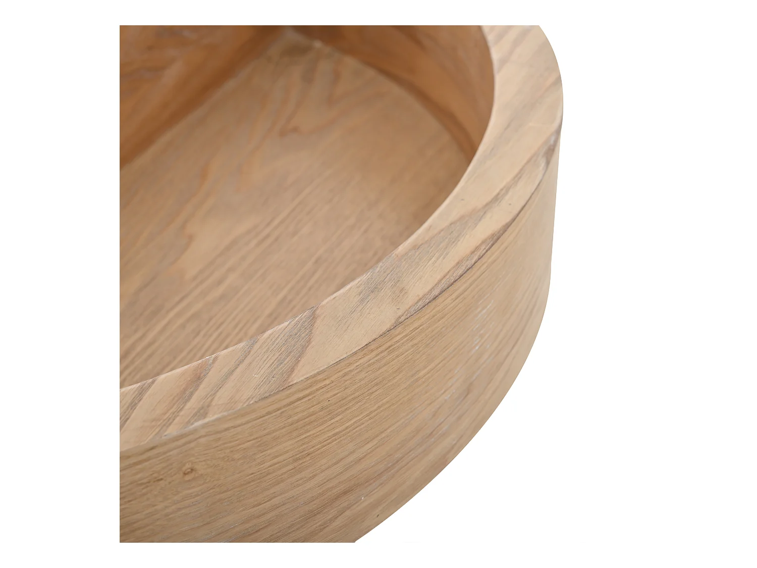 Zylindrischer Couchtisch - 60 x 60 x 35,1 cm - drehbare Platte - mit Ablage - MDF - weiß