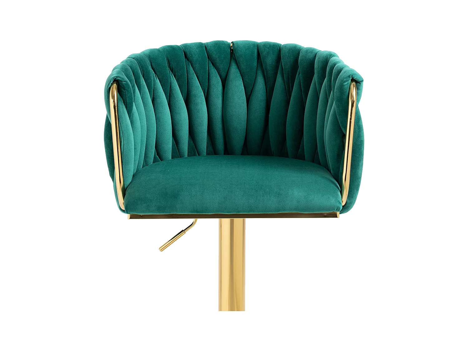 Lot de 2 tabourets de bar avec dossier et repose-pieds - 53 x 51 x 87/105 - hauteur réglable - velours - vert