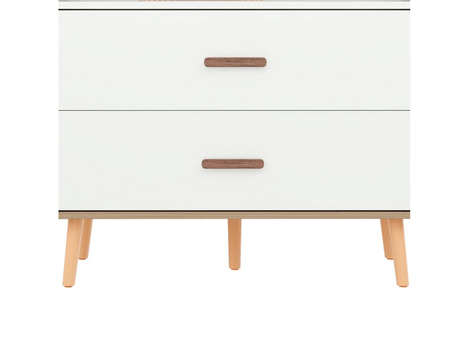 Kinderkleiderschrank - 80 x 46 x 141,5 cm - mit Kleiderstange + 2 Schubladen - Spanplatte - Natur