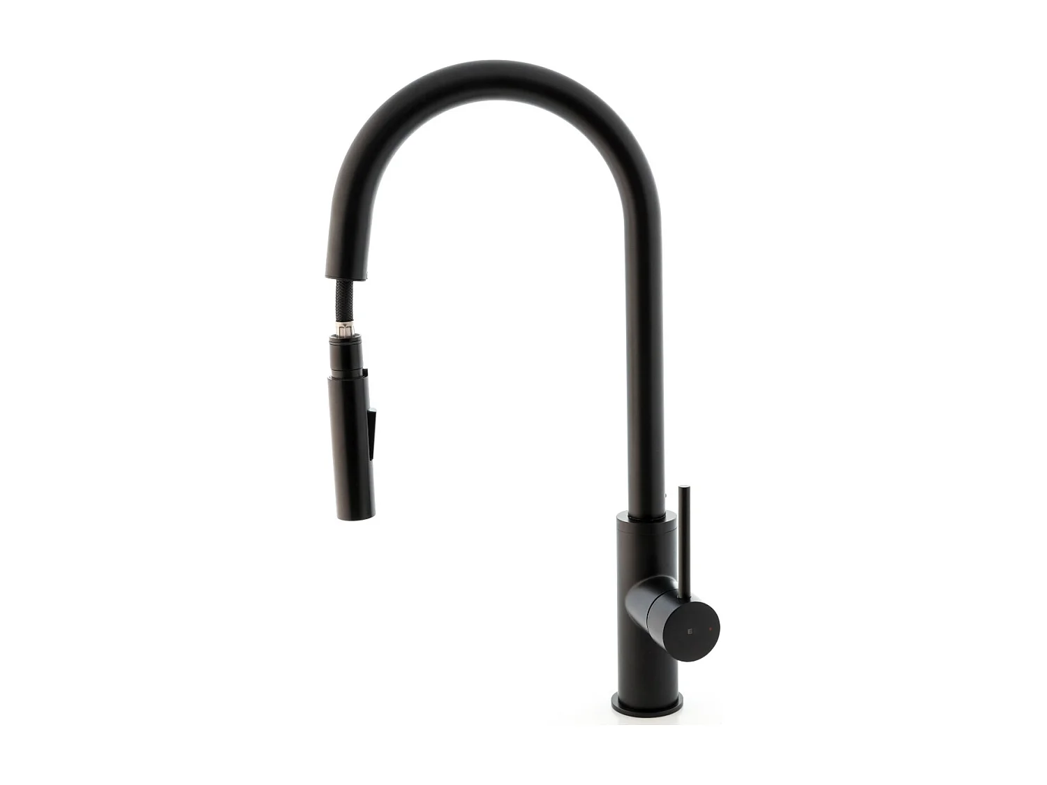 Foga Spültischmischer mit ausziehbarer Handbrause mattschwarz Essebagno