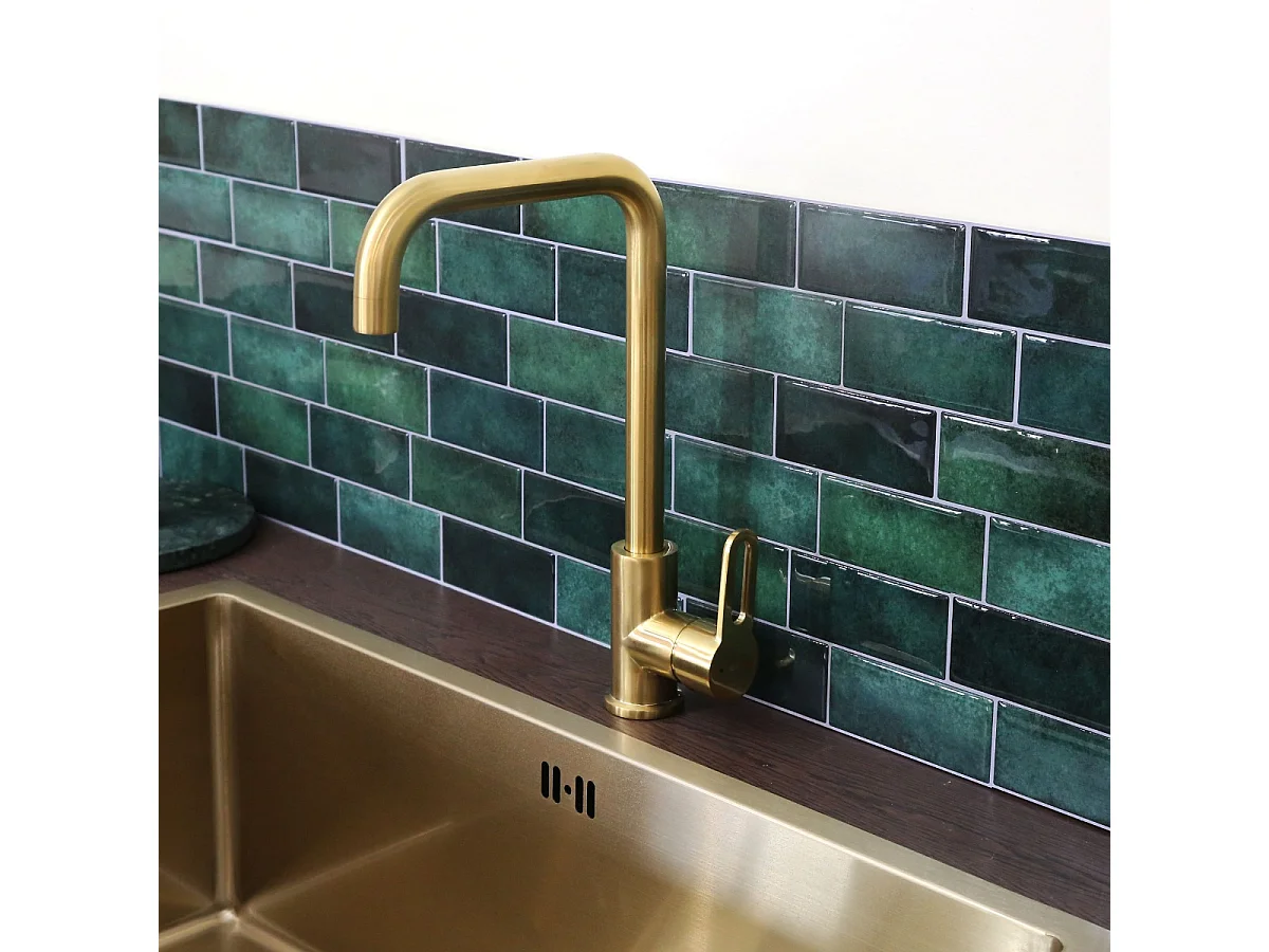 Baltic mitigeur évier or brossé - Essebagno