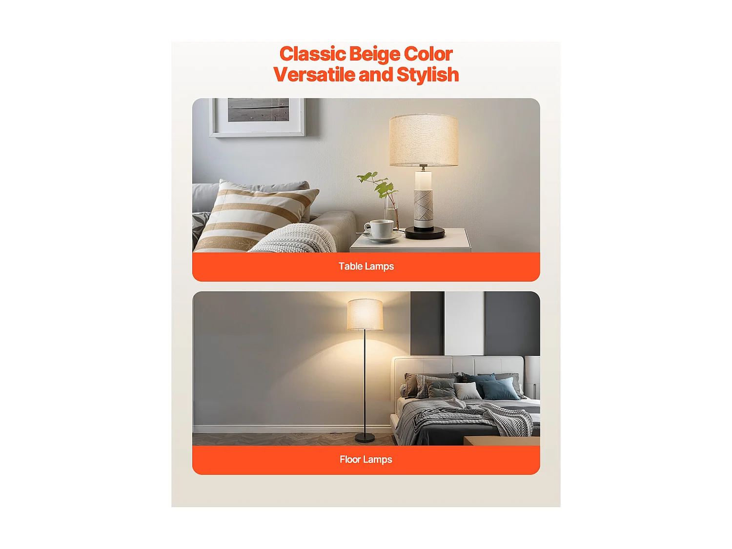 Abażur Bębnowy SucceBuy, 2 Sztuki, 33 x 33 x 25 cm, Średni Okrągły Abażur Zamienny z Lnu do Lamp Stołowych, Stojących i Wiszących, Jasny Len