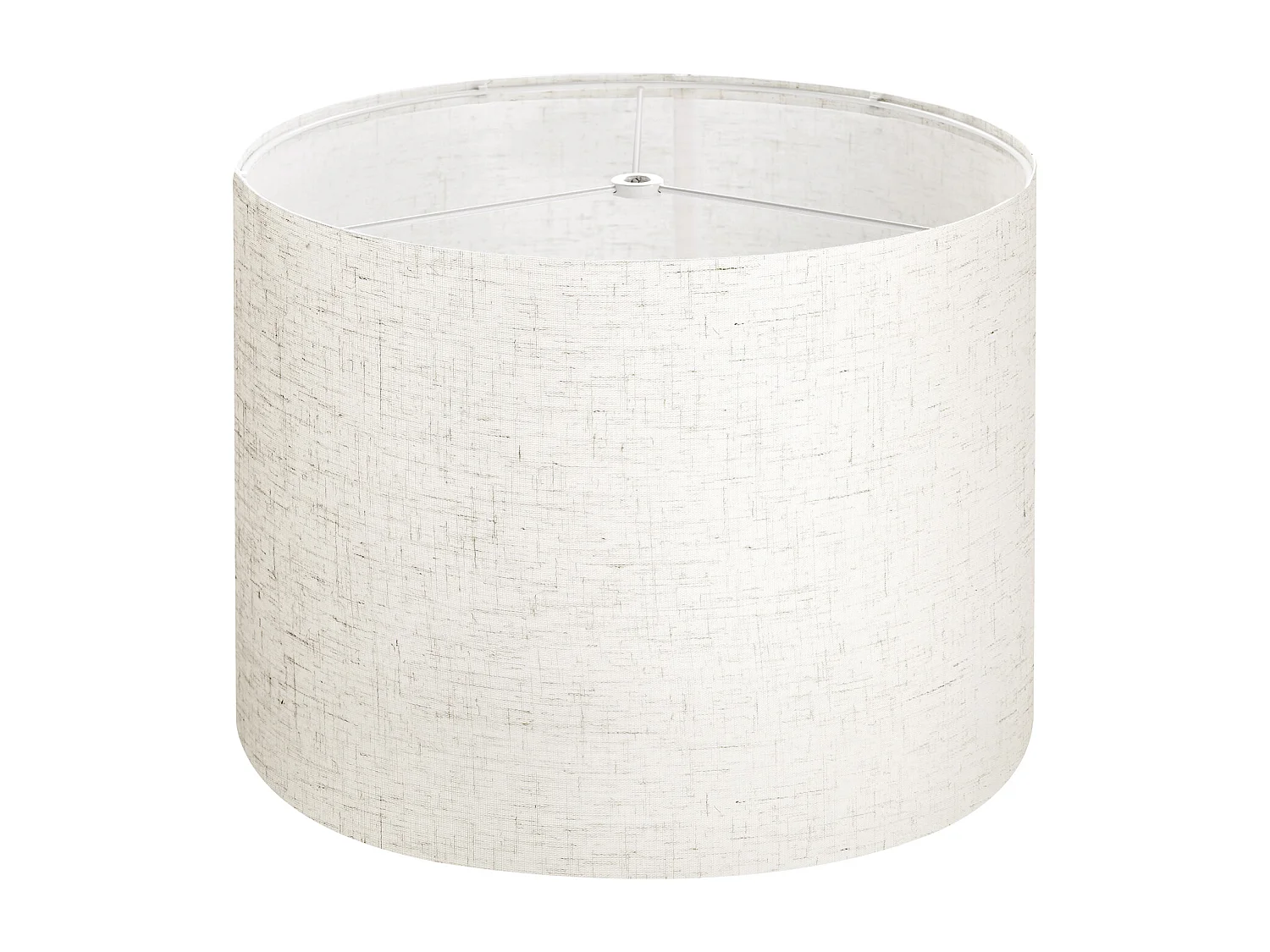 Abażur Bębnowy SucceBuy, 2 Sztuki, 33 x 33 x 25 cm, Średni Okrągły Abażur Zamienny z Lnu do Lamp Stołowych, Stojących i Wiszących, Jasny Len