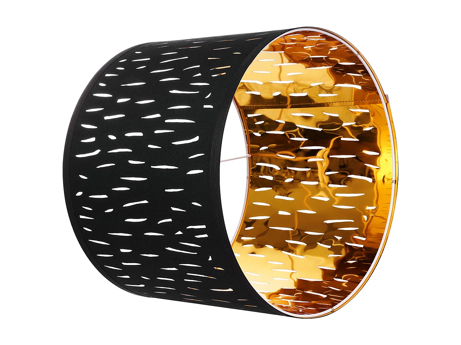 Trommelvormige Lampenkap SucceBuy, 2 Stuks, 33x33x25 cm, Middelgrote Vervangende Lampenkap van Linnen voor Staande Lampen en Hanglampen, Hol Zwart Design