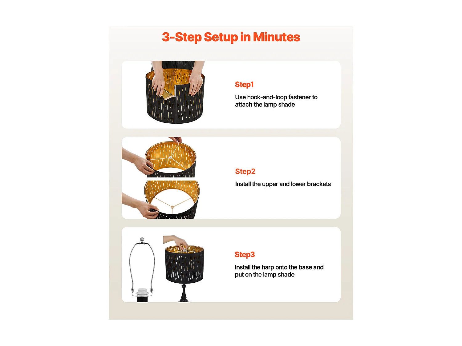 Trommelvormige Lampenkap SucceBuy, 2 Stuks, 33x33x25 cm, Middelgrote Vervangende Lampenkap van Linnen voor Staande Lampen en Hanglampen, Hol Zwart Design