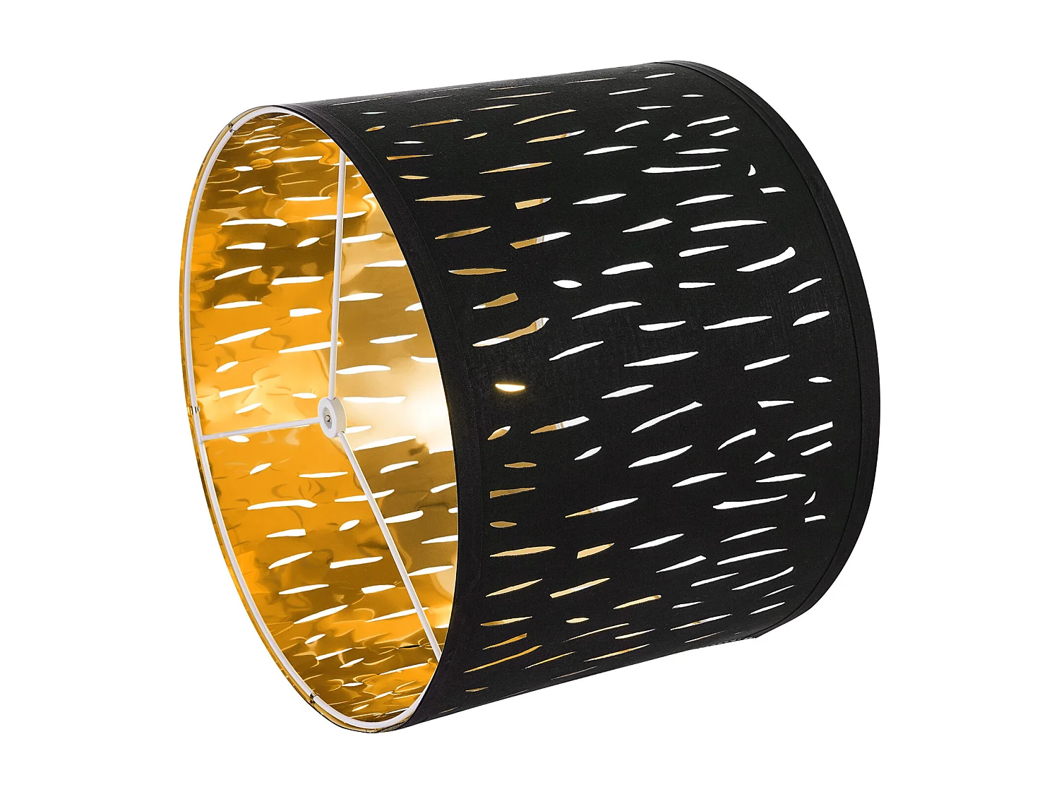 Trommelvormige Lampenkap SucceBuy, 2 Stuks, 33x33x25 cm, Middelgrote Vervangende Lampenkap van Linnen voor Staande Lampen en Hanglampen, Hol Zwart Design