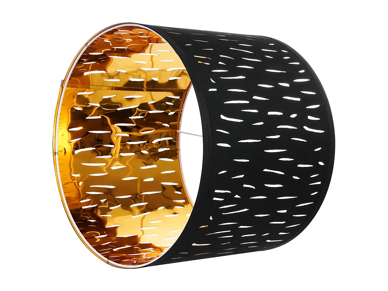 Trommelvormige Lampenkap SucceBuy, 2 Stuks, 33x33x25 cm, Middelgrote Vervangende Lampenkap van Linnen voor Staande Lampen en Hanglampen, Hol Zwart Design