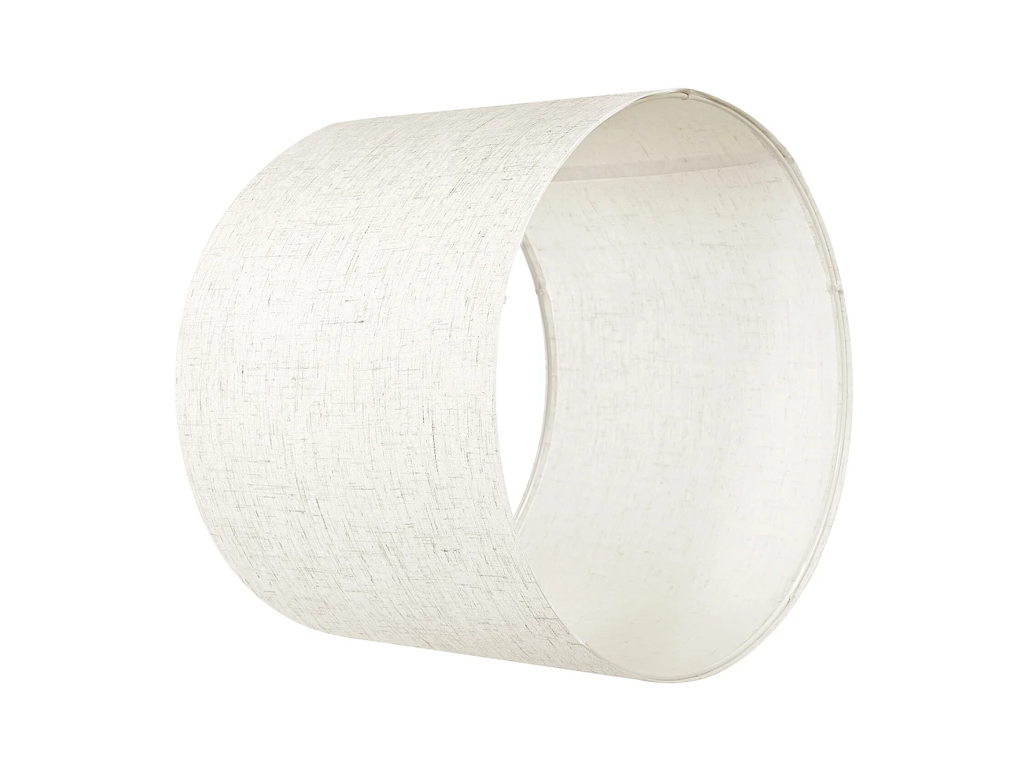 Abat-Jour Tambour SucceBuy, 2 Pcs, 33x33x25 cm, Abat-Jour Ronde de Remplacement Moyen en Lin pour Lampes de Table, Lampadaires et Suspensions, Lin Clair