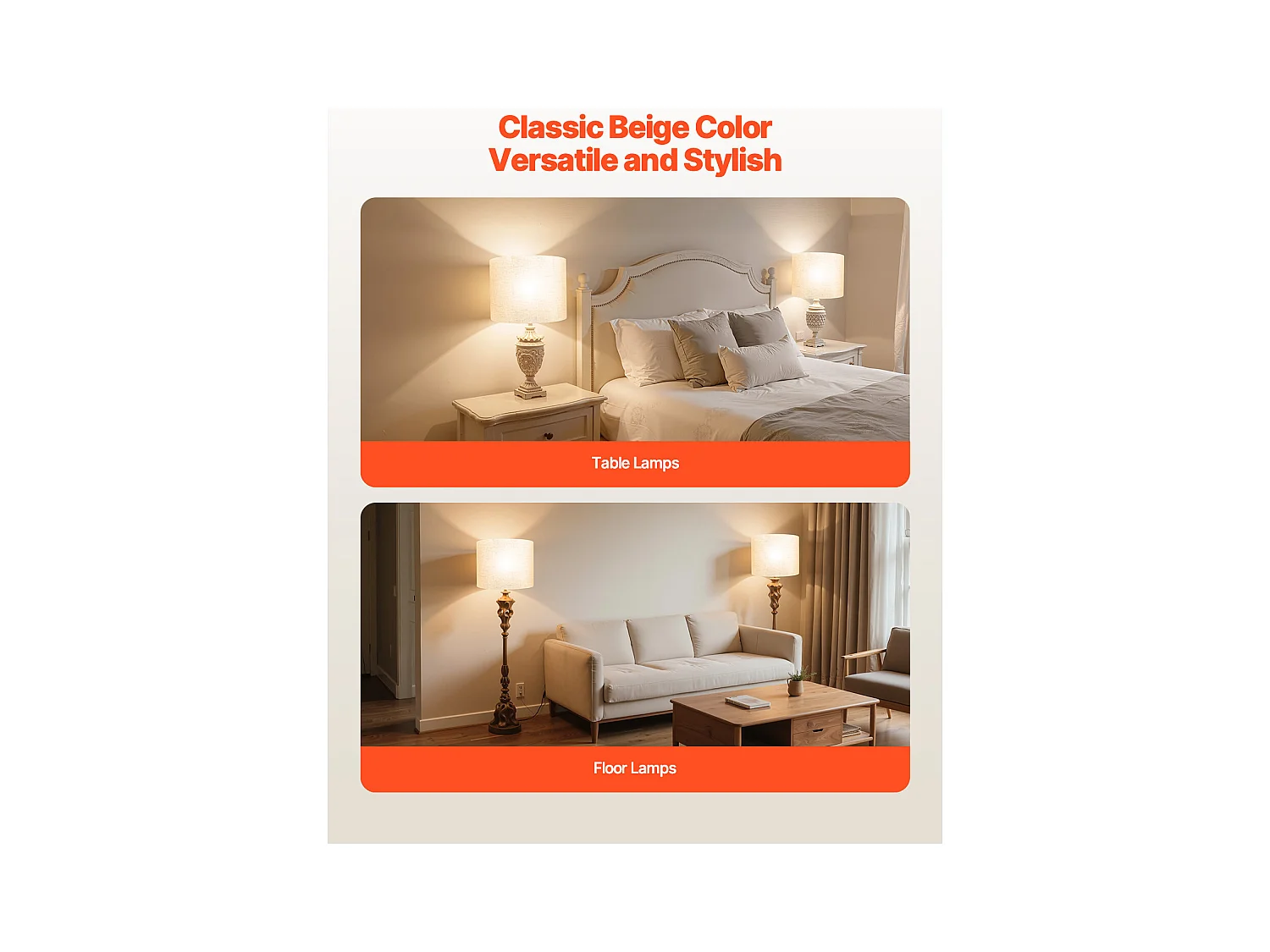 Abat-Jour Tambour SucceBuy, 2 Pcs, 33x33x25 cm, Abat-Jour Ronde de Remplacement Moyen en Lin pour Lampes de Table, Lampadaires et Suspensions, Lin Clair