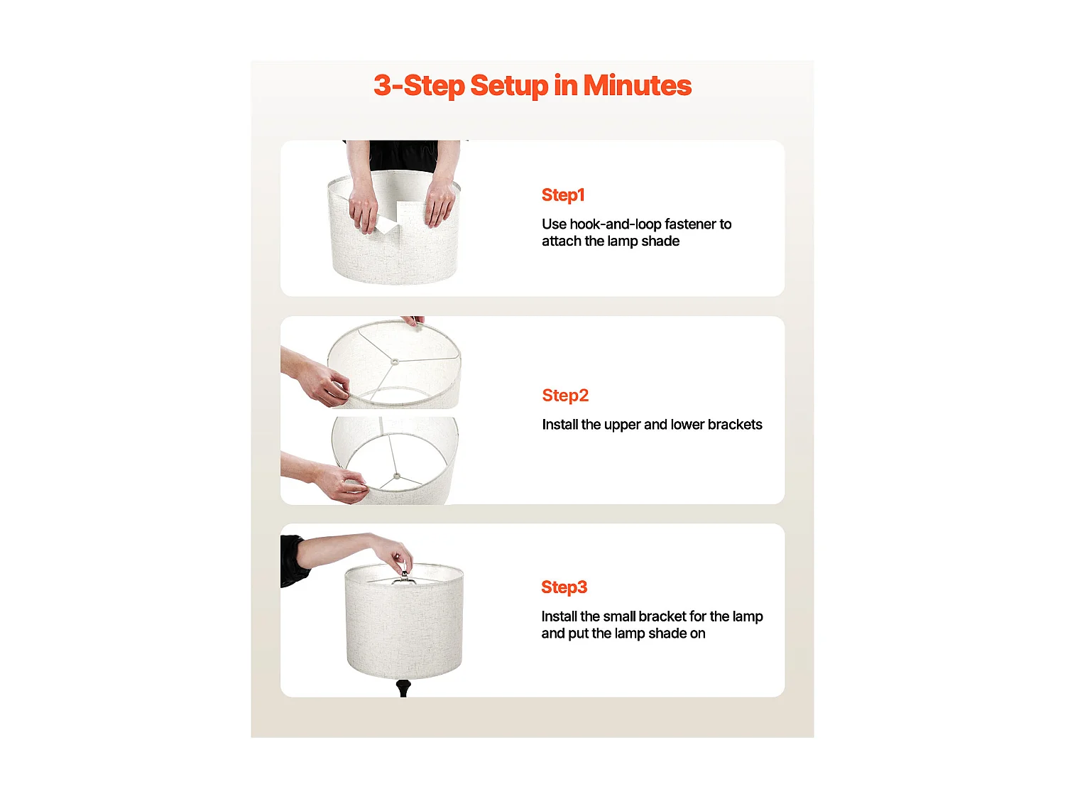 Pantalla de Lámpara SucceBuy, 2 Unidades, 33 x 33 x 25 cm, Pantalla de Lámpara Redonda de Repuesto Mediana de Lino para Lámparas de Lámparas de Pie, Lino Claro