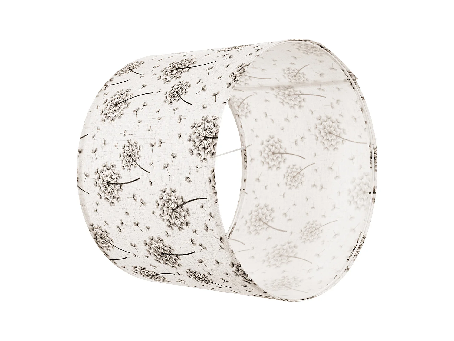 Abat-Jour Tambour SucceBuy, 2 Pcs, 33x33x25 cm, Abat-Jour Ronde de Remplacement Moyen en Lin pour Lampes de Lampadaires et Suspensions, Motif Pissenlit Clair