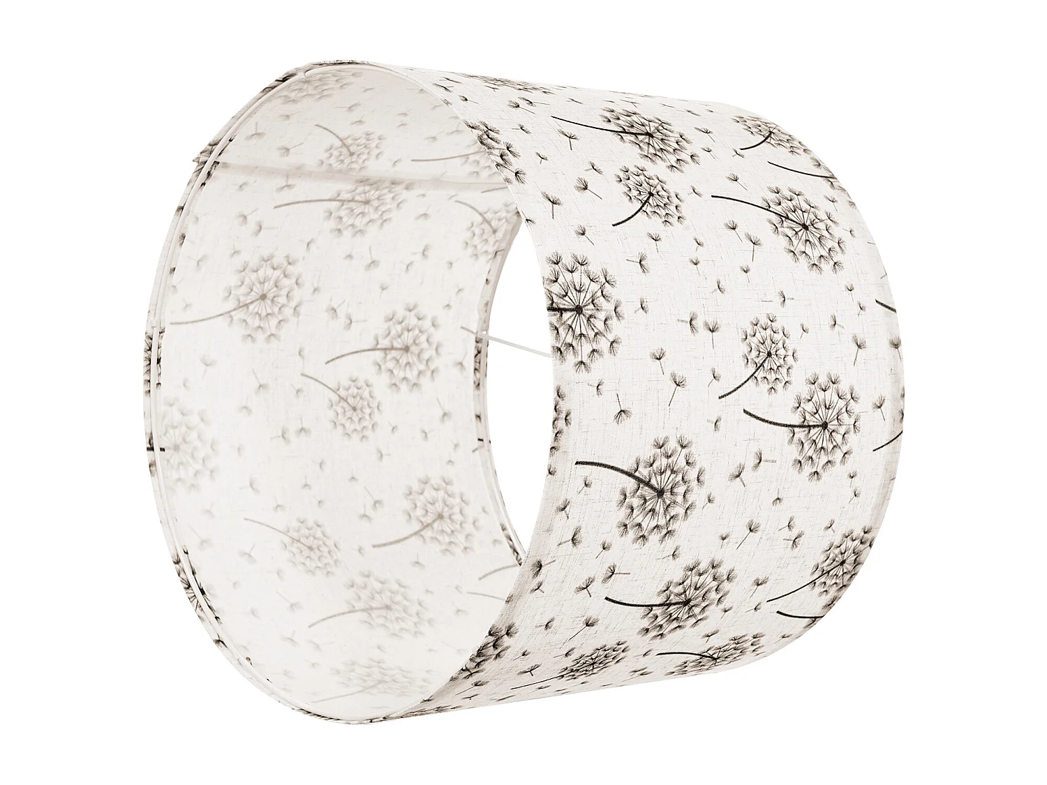 Abat-Jour Tambour SucceBuy, 2 Pcs, 33x33x25 cm, Abat-Jour Ronde de Remplacement Moyen en Lin pour Lampes de Lampadaires et Suspensions, Motif Pissenlit Clair