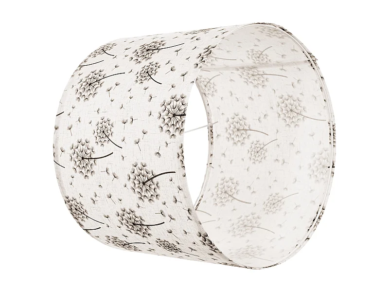 Abat-Jour Tambour SucceBuy, 2 Pcs, 33x33x25 cm, Abat-Jour Ronde de Remplacement Moyen en Lin pour Lampes de Lampadaires et Suspensions, Motif Pissenlit Clair