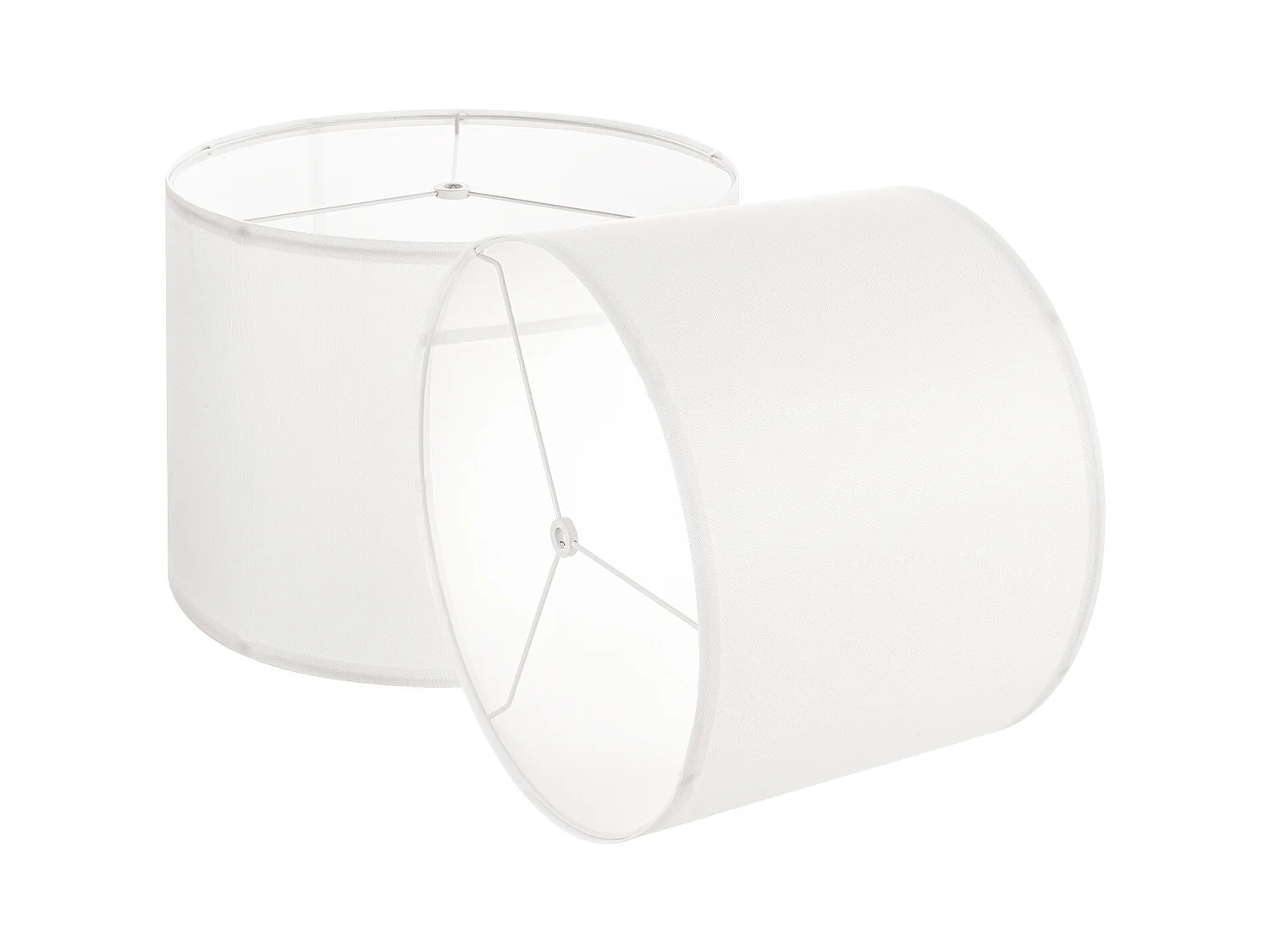 Abat-Jour Tambour SucceBuy, 2 Pcs, 33x33x25 cm, Abat-Jour de Remplacement Moyen en Lin pour Lampes de Table, Lampadaires et Suspensions, Lin Blanc Cassé