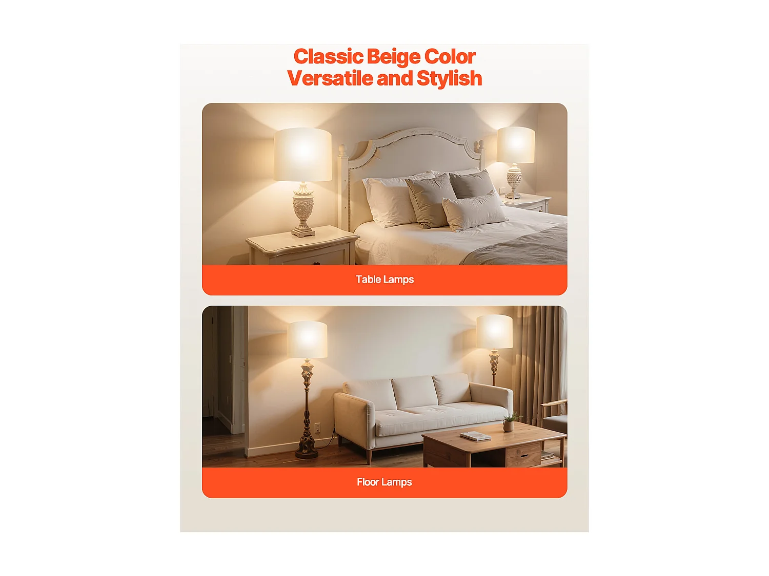 Abat-Jour Tambour SucceBuy, 2 Pcs, 33x33x25 cm, Abat-Jour de Remplacement Moyen en Lin pour Lampes de Table, Lampadaires et Suspensions, Lin Blanc Cassé