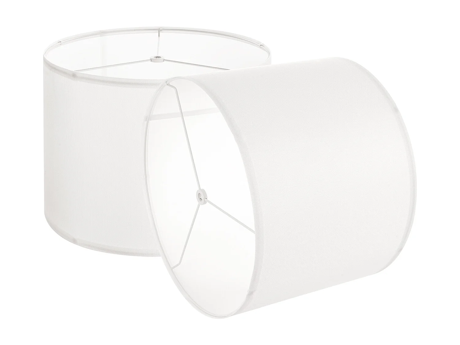 Abat-Jour Tambour SucceBuy, 2 Pcs, 33x33x25 cm, Abat-Jour de Remplacement Moyen en Lin pour Lampes de Table, Lampadaires et Suspensions, Lin Blanc Cassé