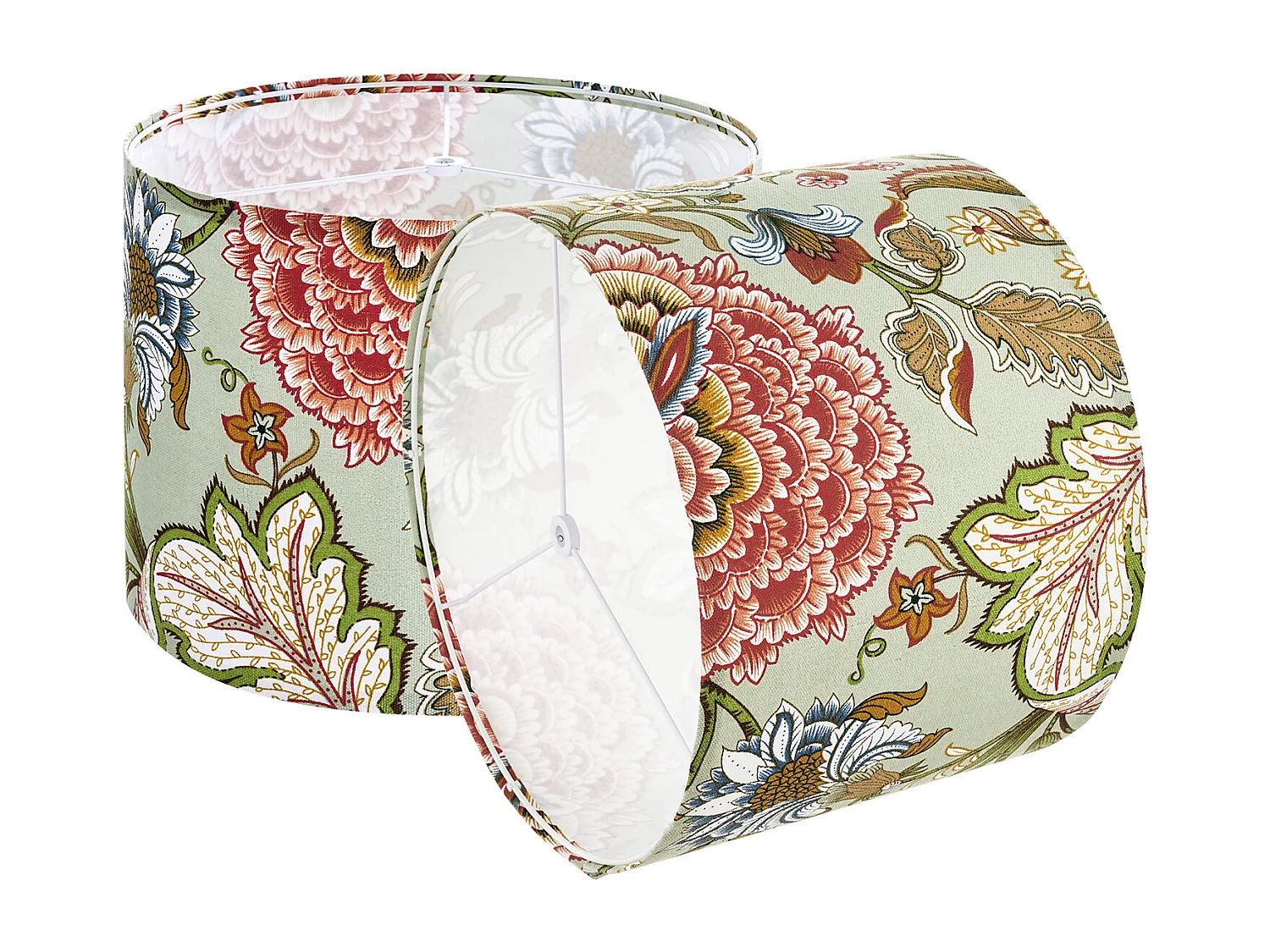 Abat-Jour Tambour SucceBuy, 2 Pcs, 33x33x25 cm, Abat-Jour de Remplacement Moyen avec pour Lampes de Table, Lampadaires et Suspensions, Motif Pissenlit Foncé