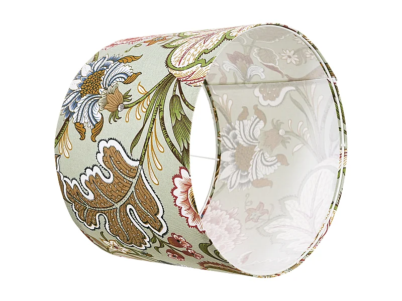 Abat-Jour Tambour SucceBuy, 2 Pcs, 33x33x25 cm, Abat-Jour de Remplacement Moyen avec pour Lampes de Table, Lampadaires et Suspensions, Motif Pissenlit Foncé