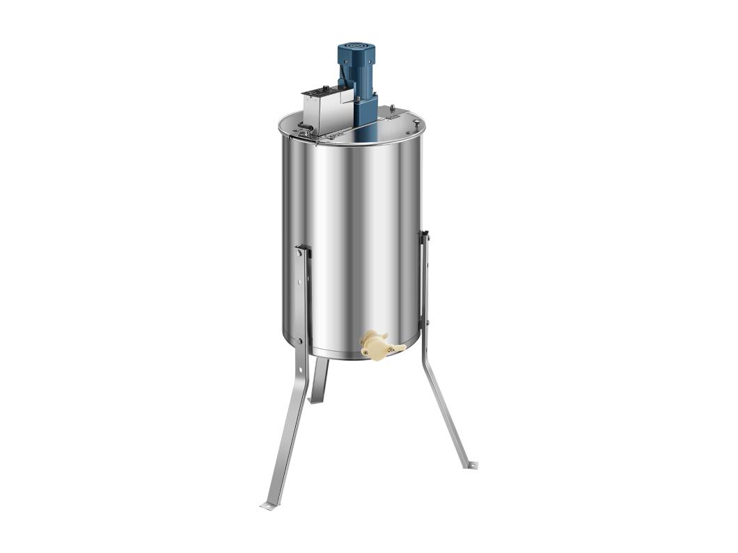 Elektrische Honigschleuder mit 3 Rahmen SucceBuy Zentrifuge Honigseparator aus Edelstahl mit Transparentem Deckel, Höhenverstellbar, 140 W